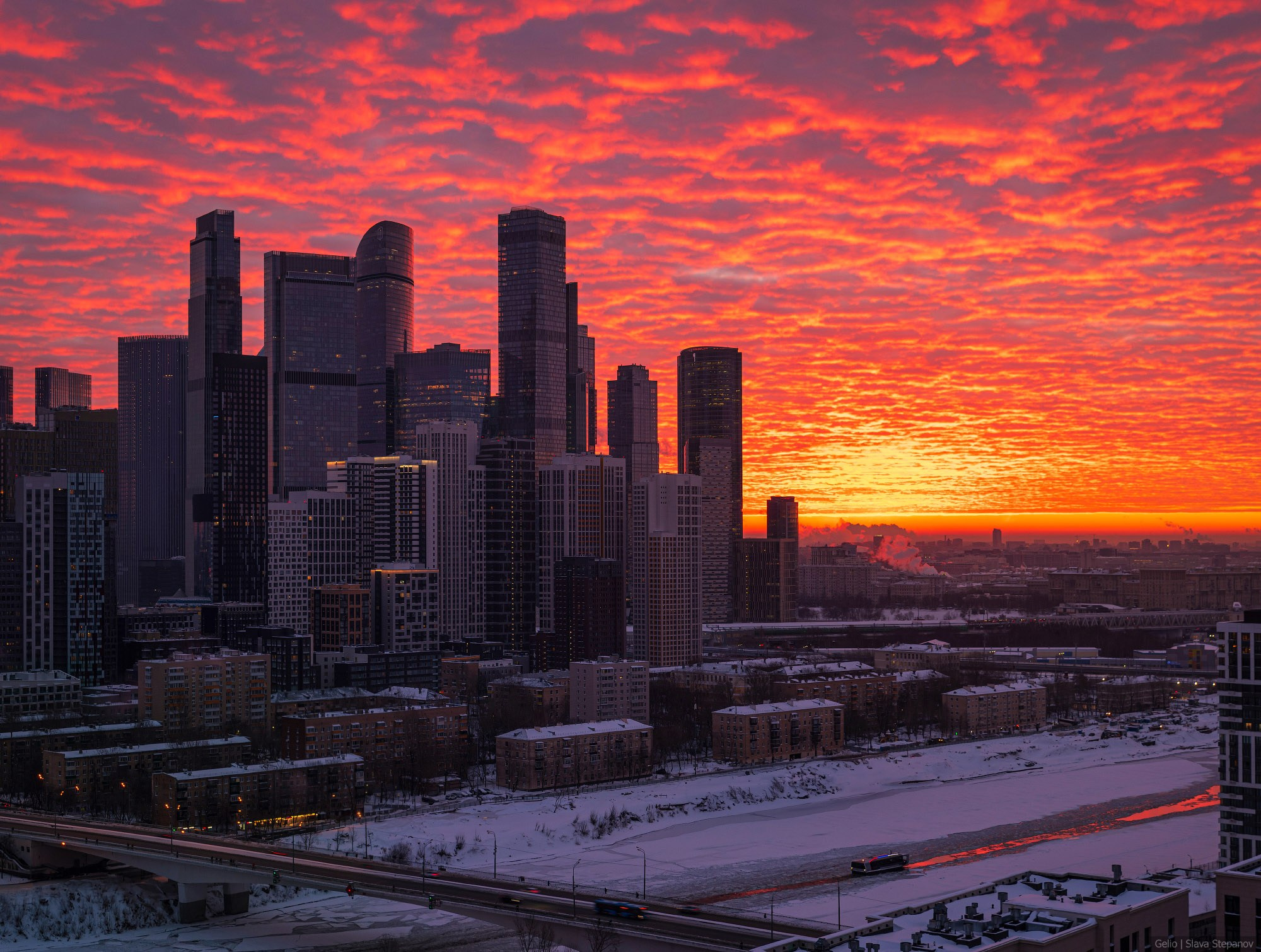 Москва-Сити на рассвете