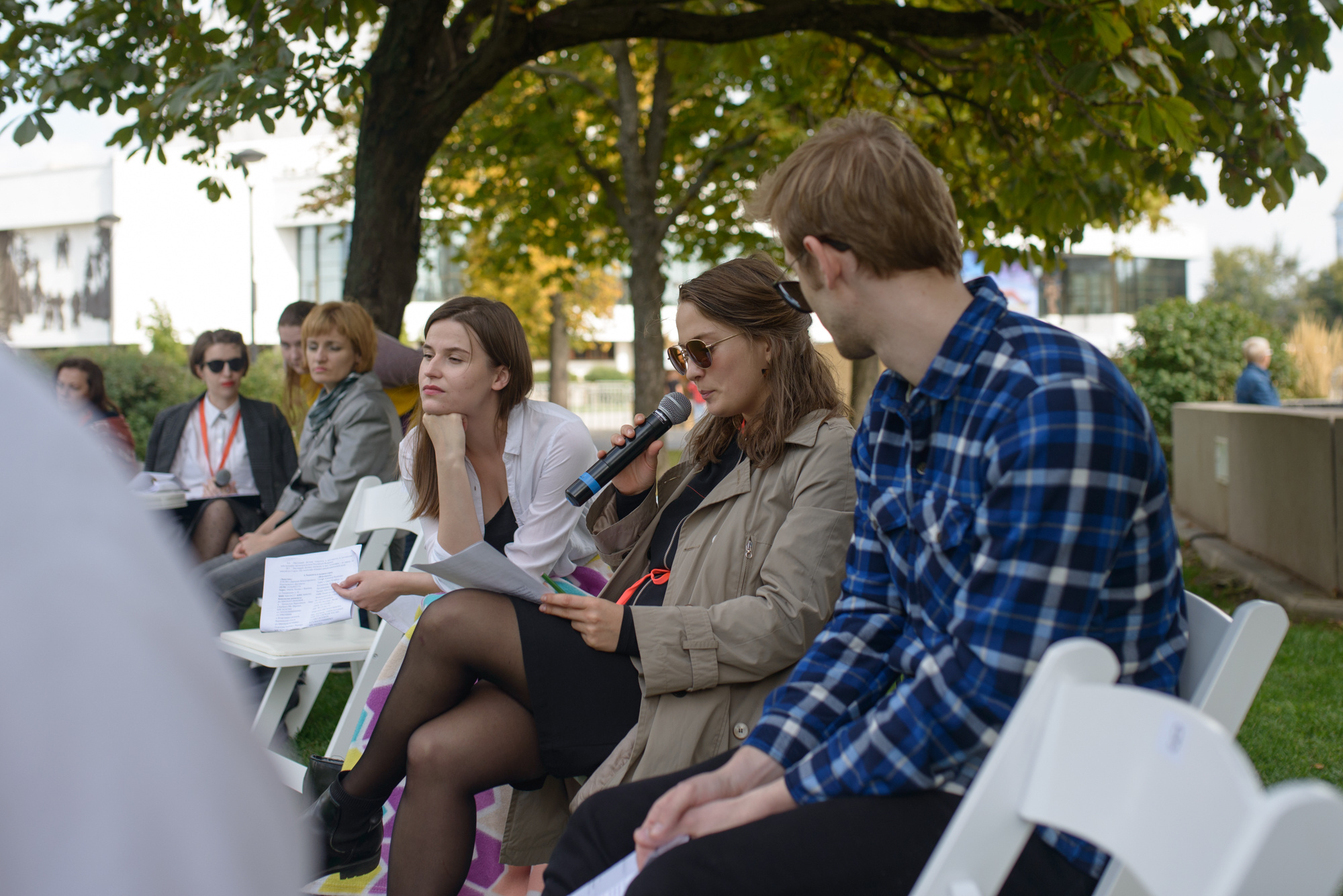 Collective reading at the Platonov Festival Book Fair in Voronezh. Porto Photographer Kristina Brazhnikova