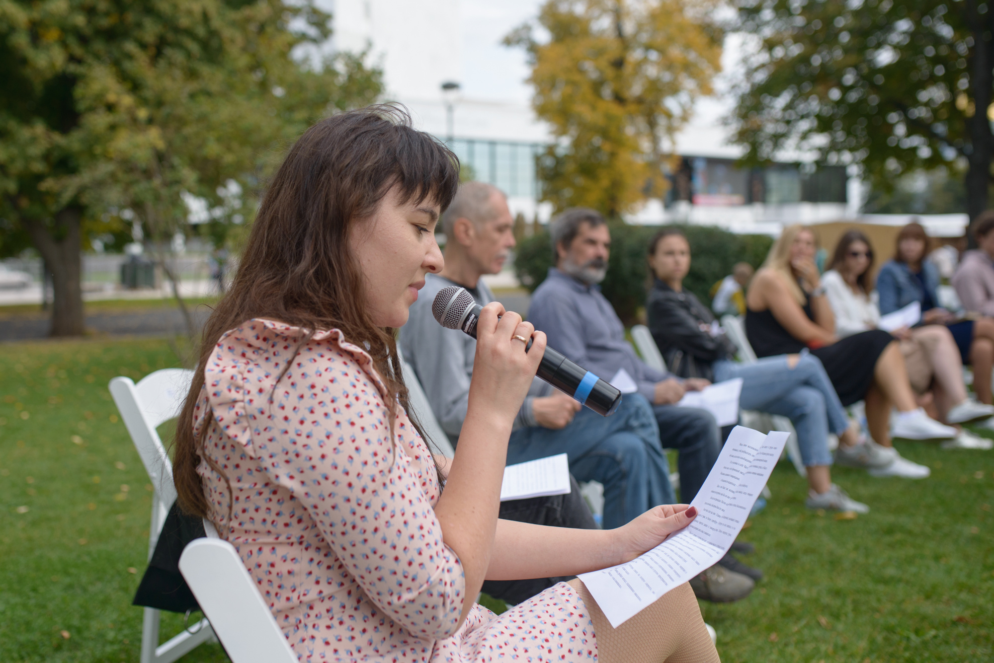 Collective reading at the Platonov Festival Book Fair in Voronezh. Porto Photographer Kristina Brazhnikova