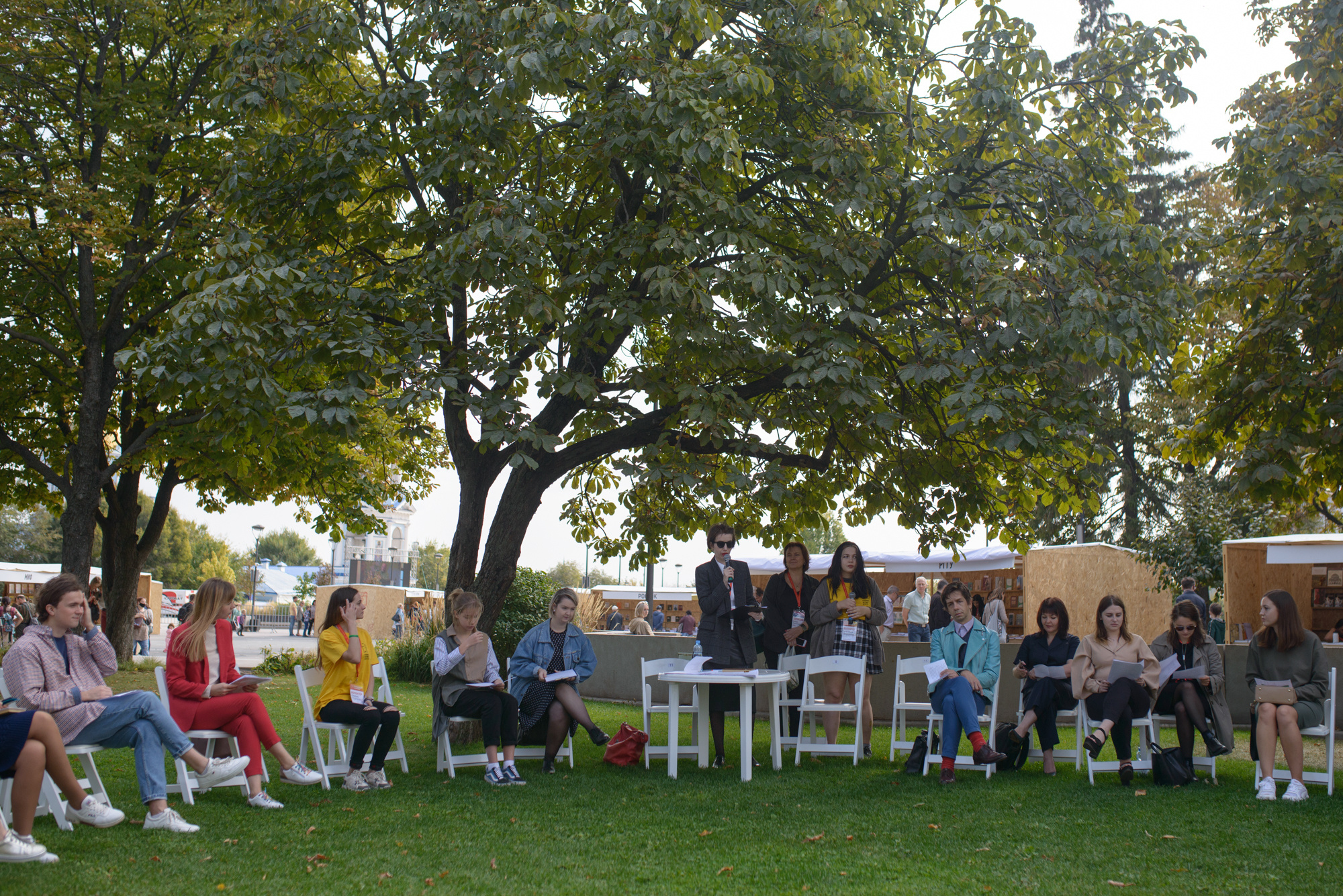 Collective reading at the Platonov Festival Book Fair in Voronezh. Porto Photographer Kristina Brazhnikova