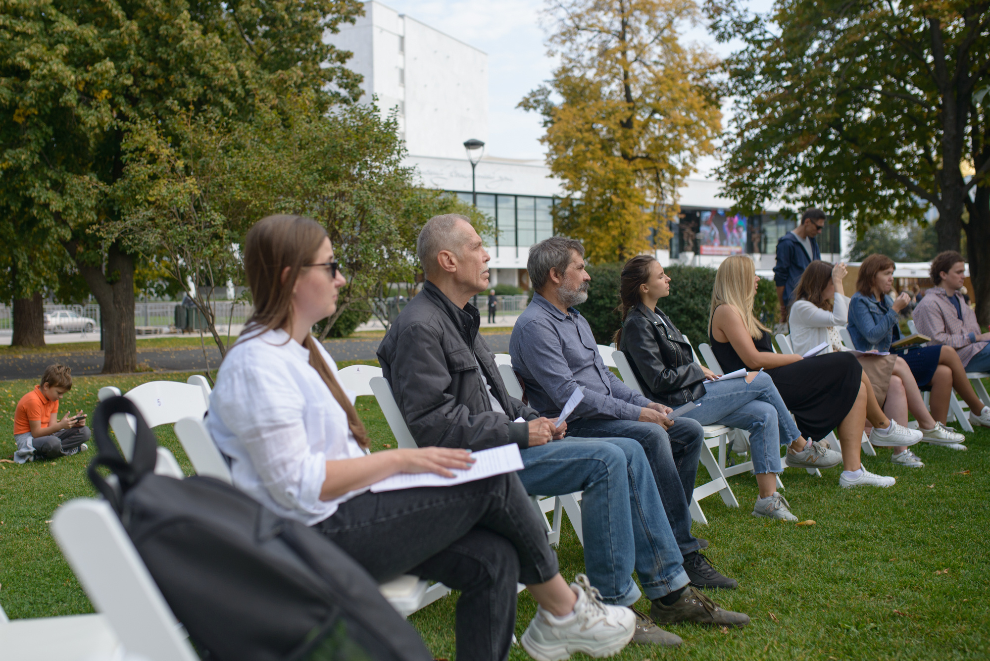 Collective reading at the Platonov Festival Book Fair in Voronezh. Porto Photographer Kristina Brazhnikova