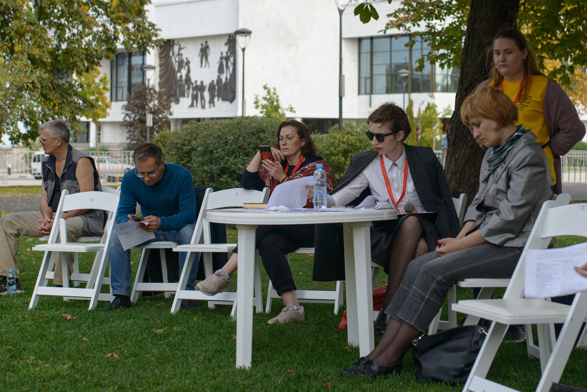 Collective reading at the Platonov Festival Book Fair in Voronezh. Porto Photographer Kristina Brazhnikova