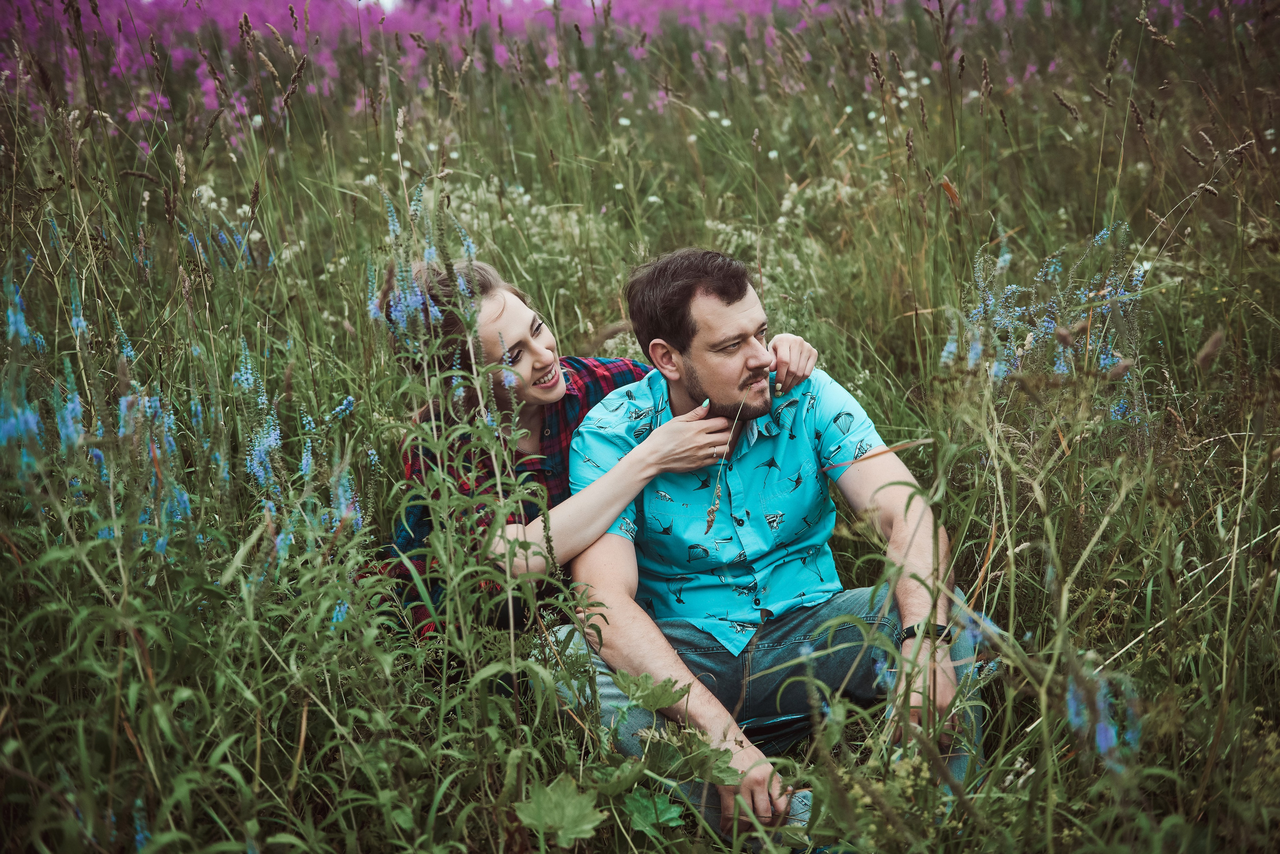 Александра и Вячеслав (фотосессия Love story на природе). Портретный, семейный и свадебный фотограф в Санкт-Петербурге и в Пушкине Ширяев Денис