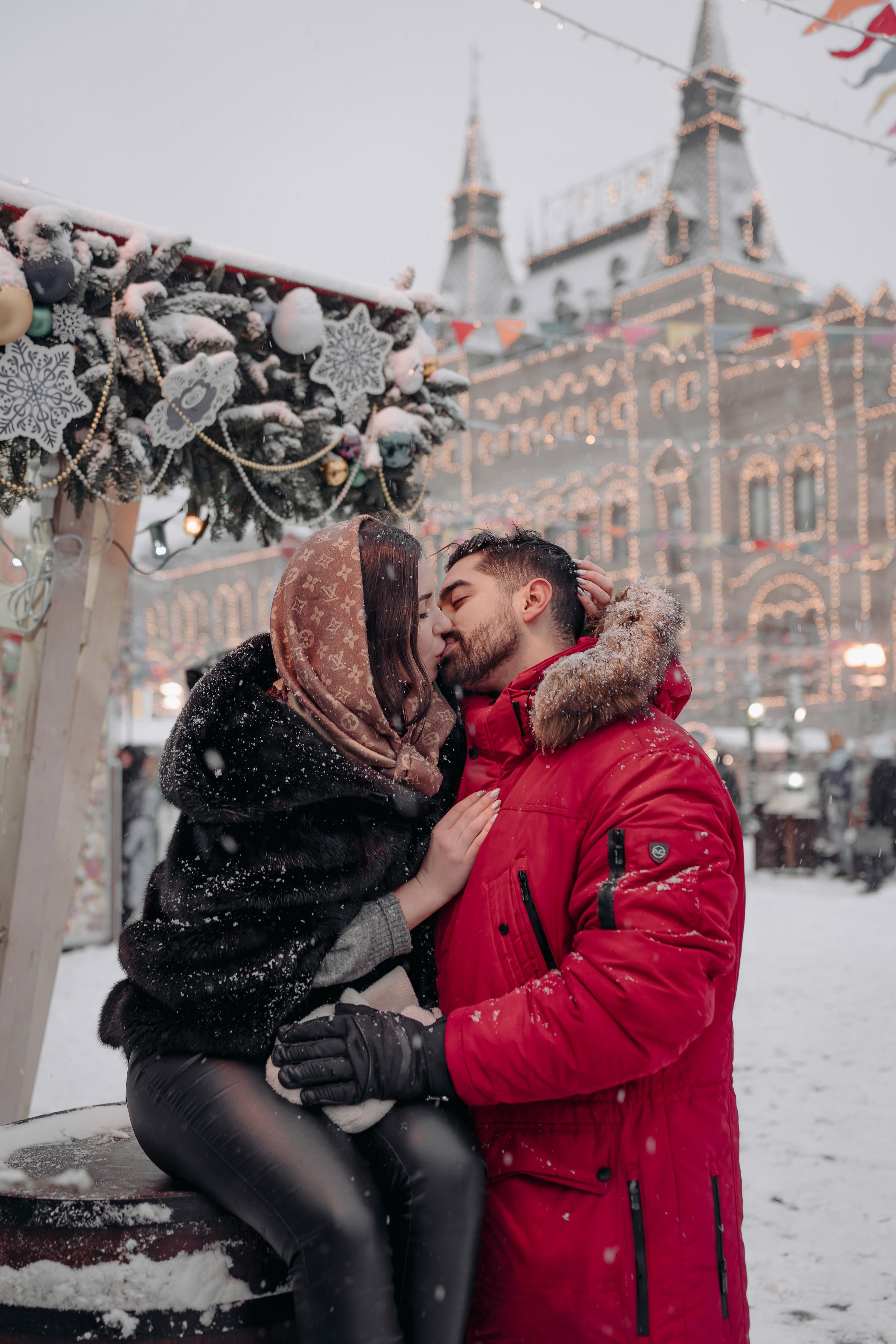 Новогодняя фотосессия на Красной площади для Мигеля и Марины