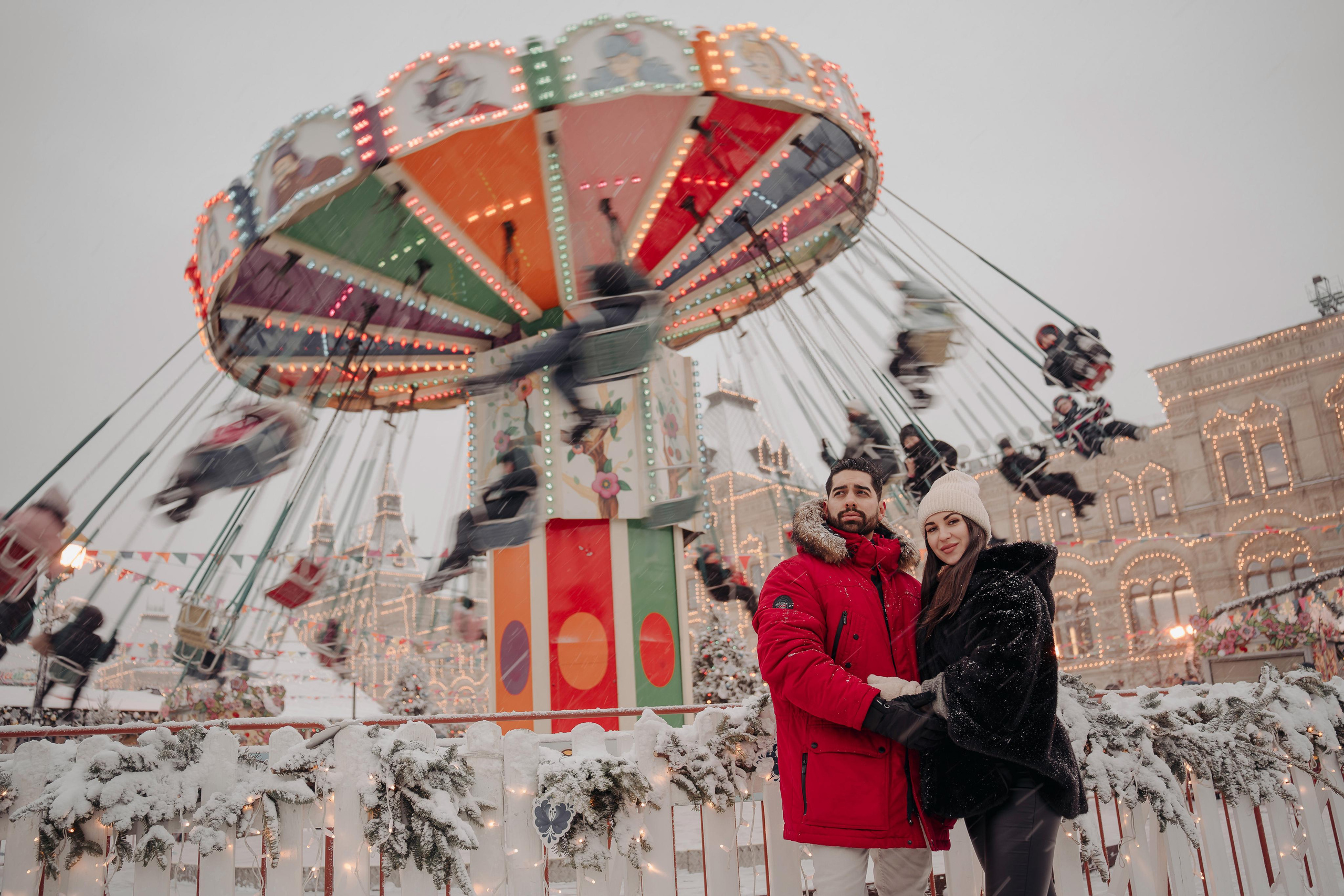 Новогодняя фотосессия на Красной площади для Мигеля и Марины