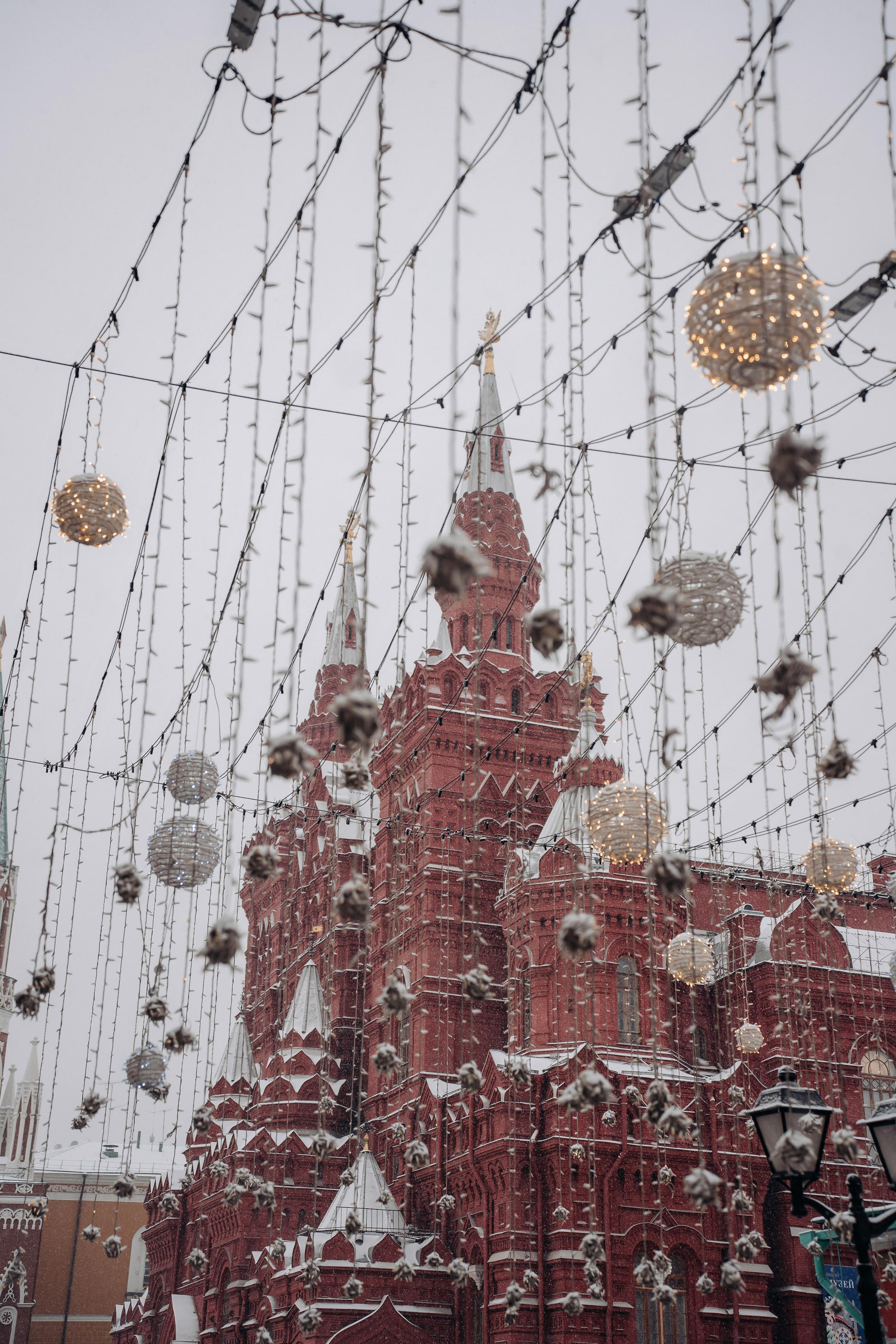 Новогодняя фотосессия на Красной площади для Мигеля и Марины