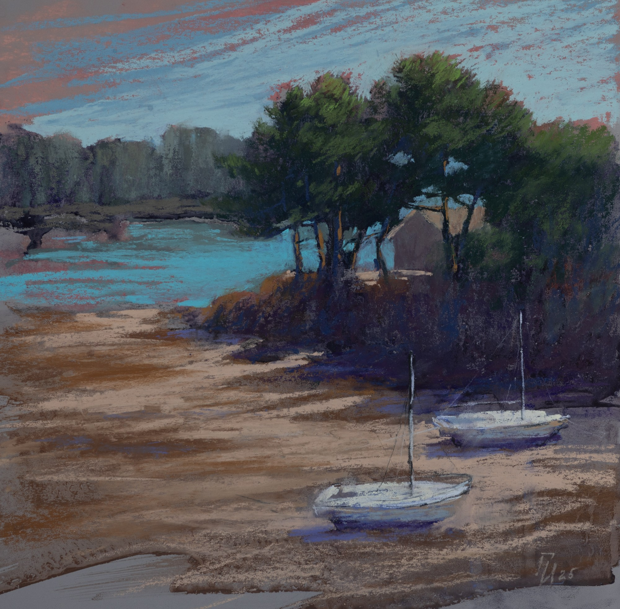 Франция, остров Бреа. Пастель, 29x29см