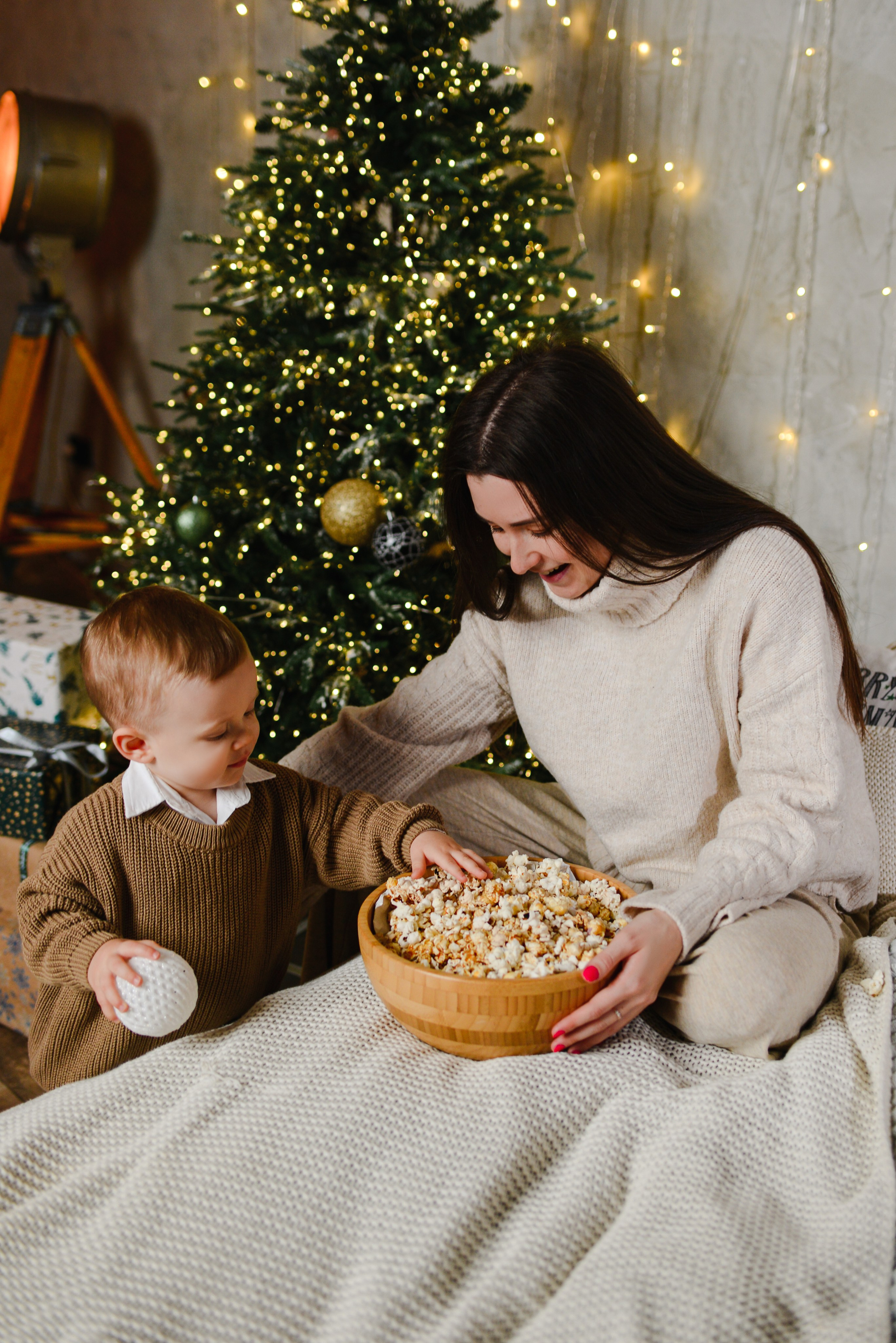 Мама с сыночком (новогодняя). Фотограф Ярута Оксана / Ростов-на-Дону
