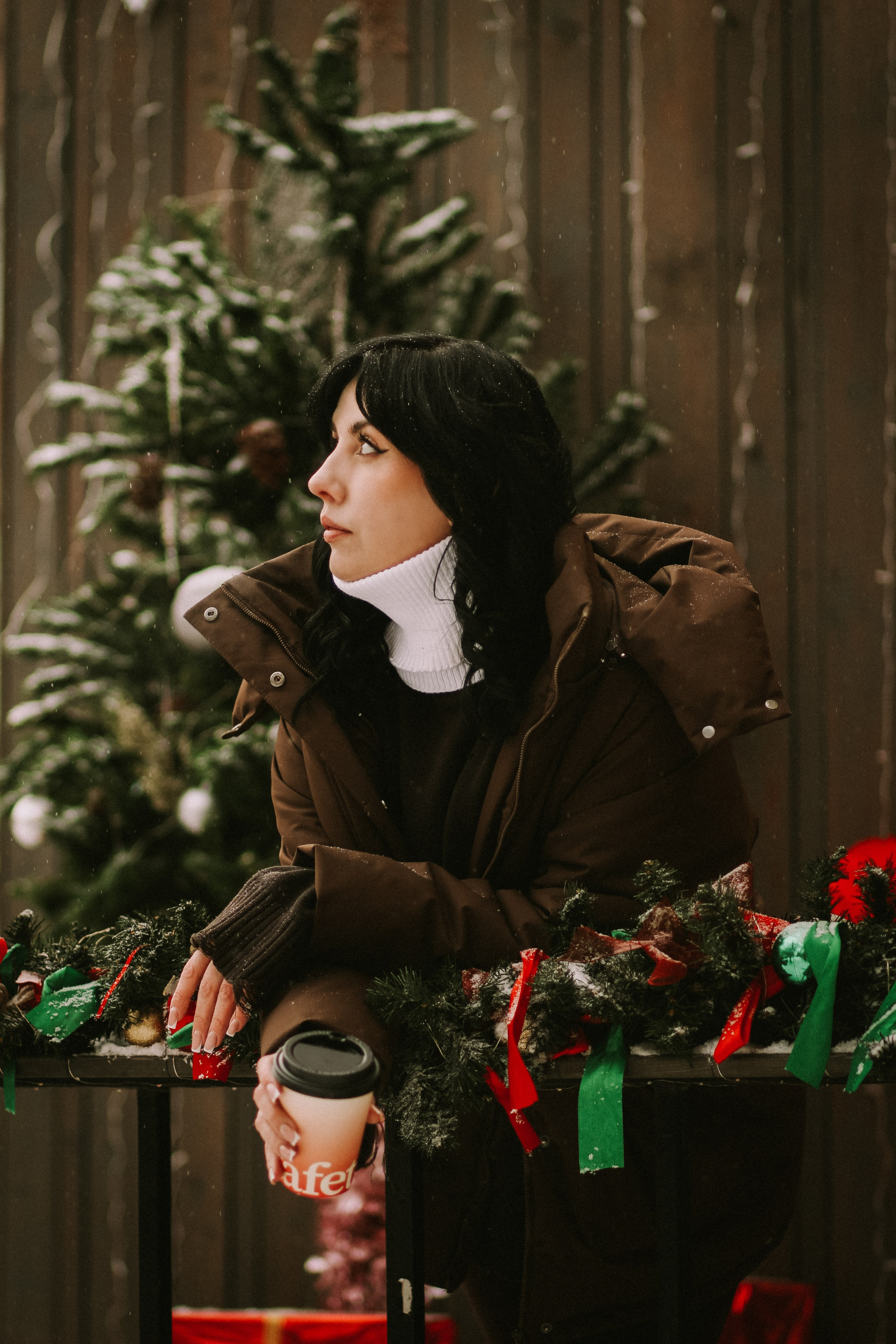 Мороз, мандарины и боке. Фотограф Красноярск