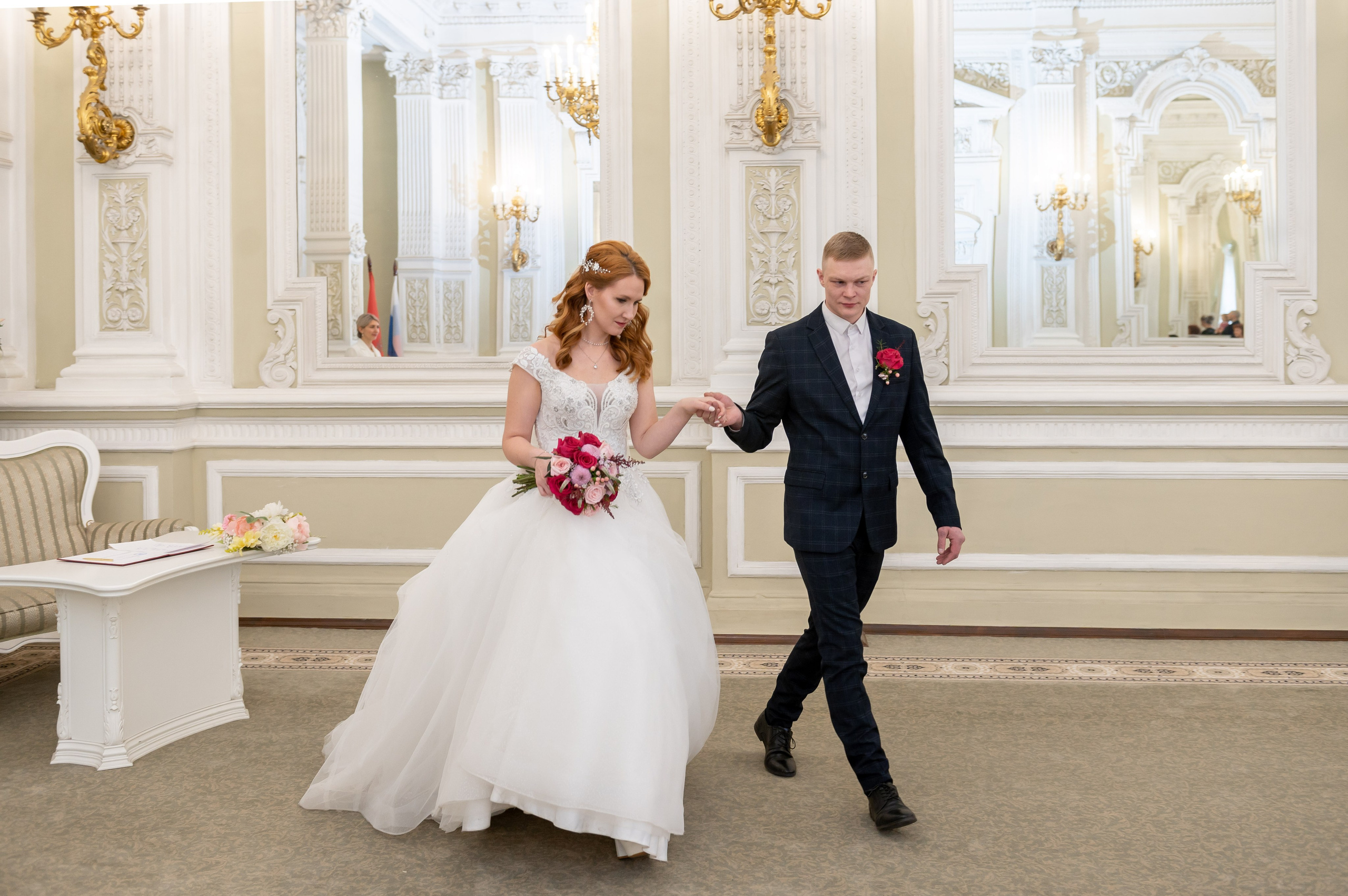 Екатерина и Алексей (свадебная фотосессия в Эрмитаже и Первом Дворце Бракосочетания на Английской набережной 28). Портретный, семейный и свадебный фотограф в Санкт-Петербурге и в Пушкине Ширяев Денис