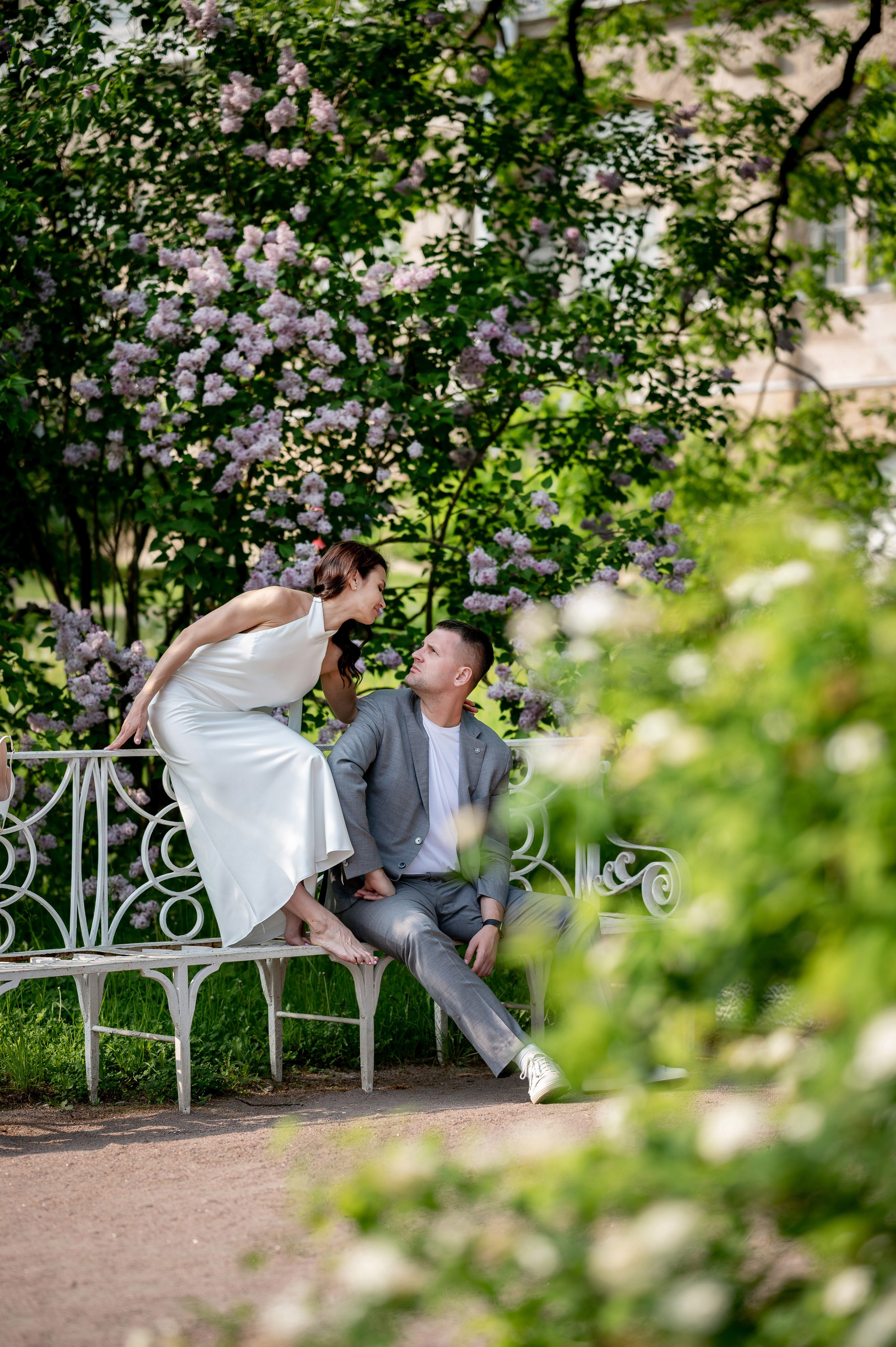 Алина и Алексей (прогулка на кабриолете, Академия Художеств, Екатерининский парк в Пушкине). Портретный, семейный и свадебный фотограф в Санкт-Петербурге и в Пушкине Ширяев Денис