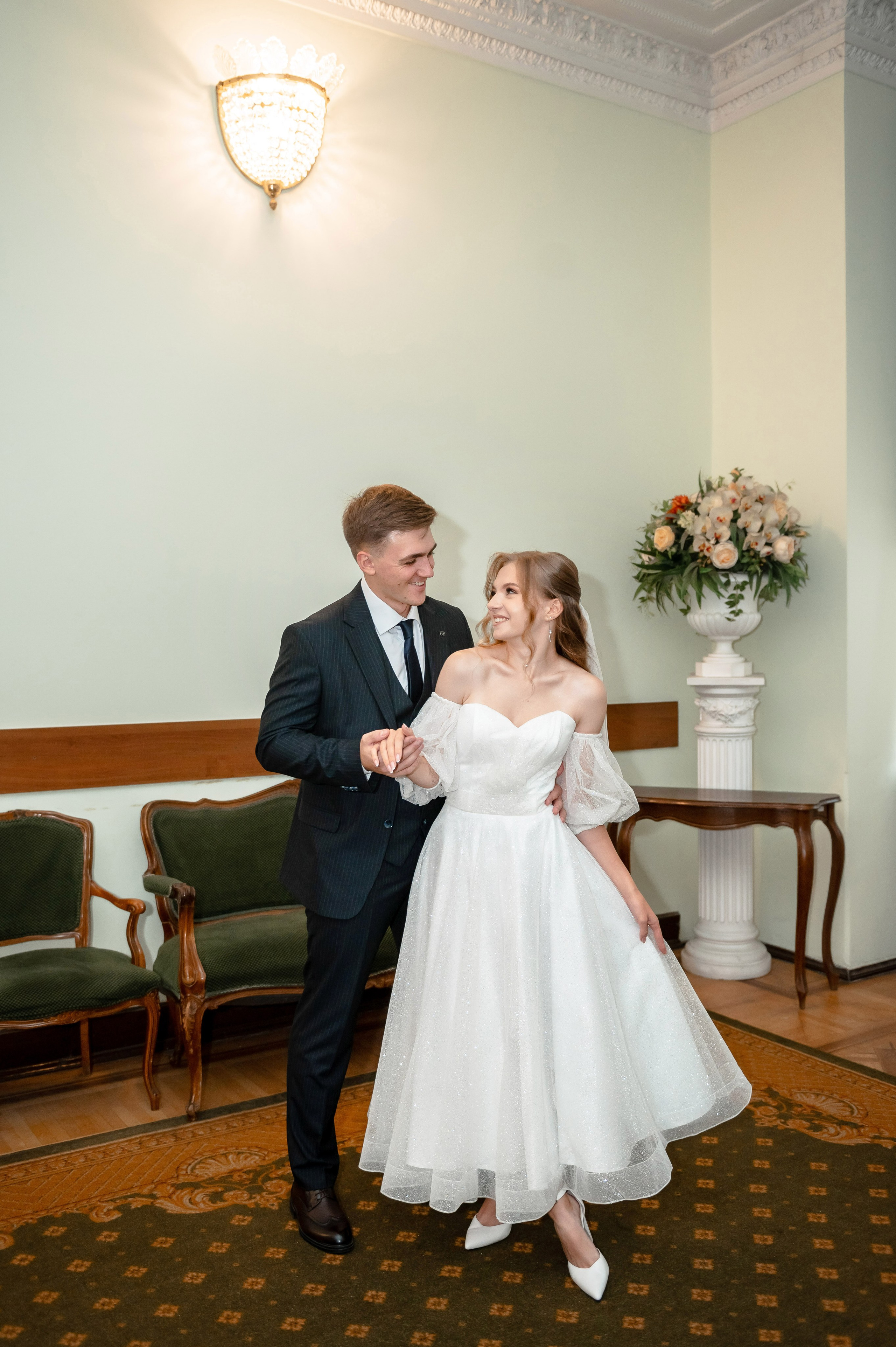 Анастасия и Михаил (Второй Дворец Бракосочетания на Фурштатской улице 52, фотосессия в Таврическом парке). Портретный, семейный и свадебный фотограф в Санкт-Петербурге и в Пушкине Ширяев Денис