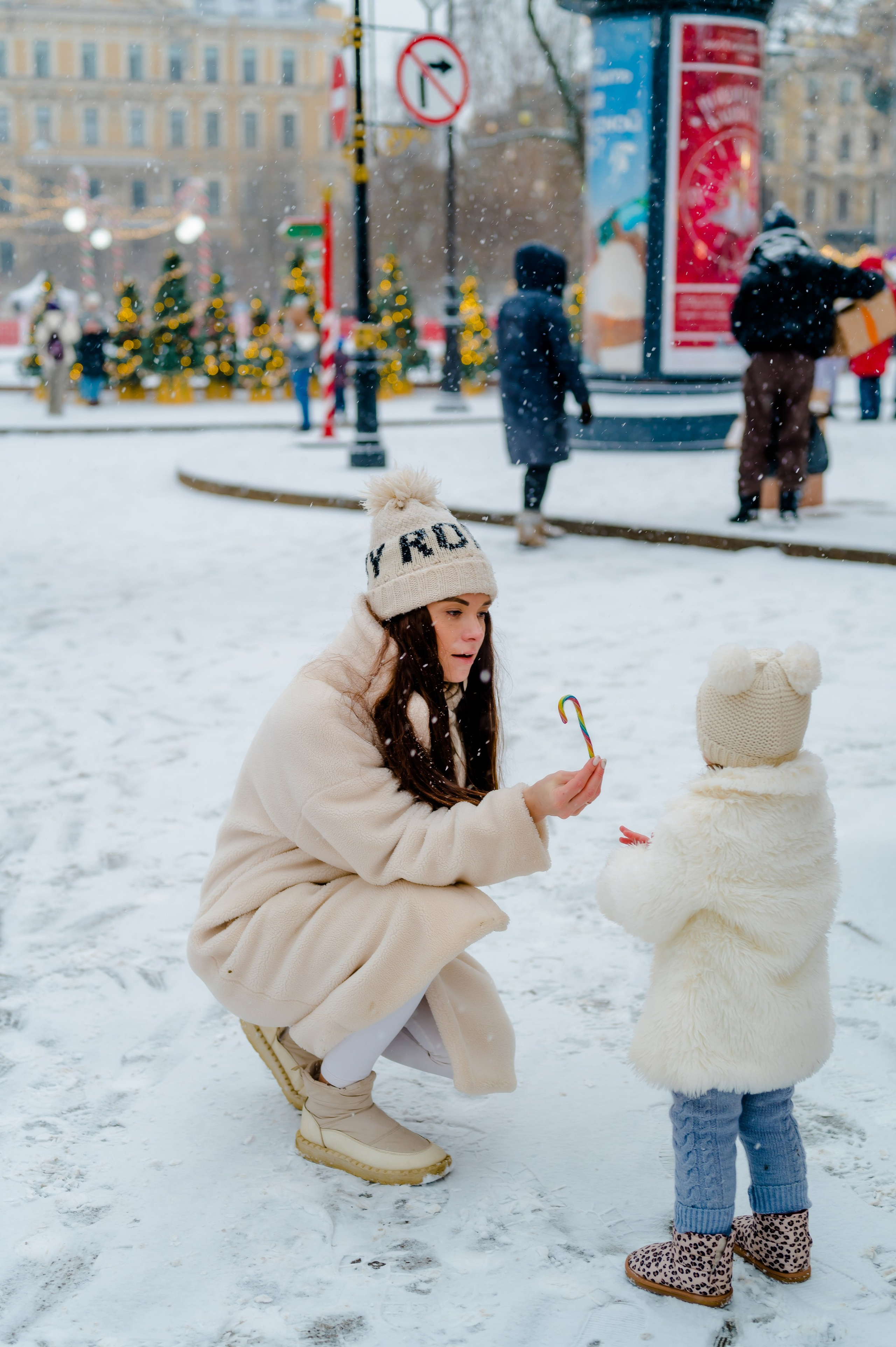 Новогодняя фотосессия на Манежной площади. Свадебный и семейный фотограф Евгения Кононова