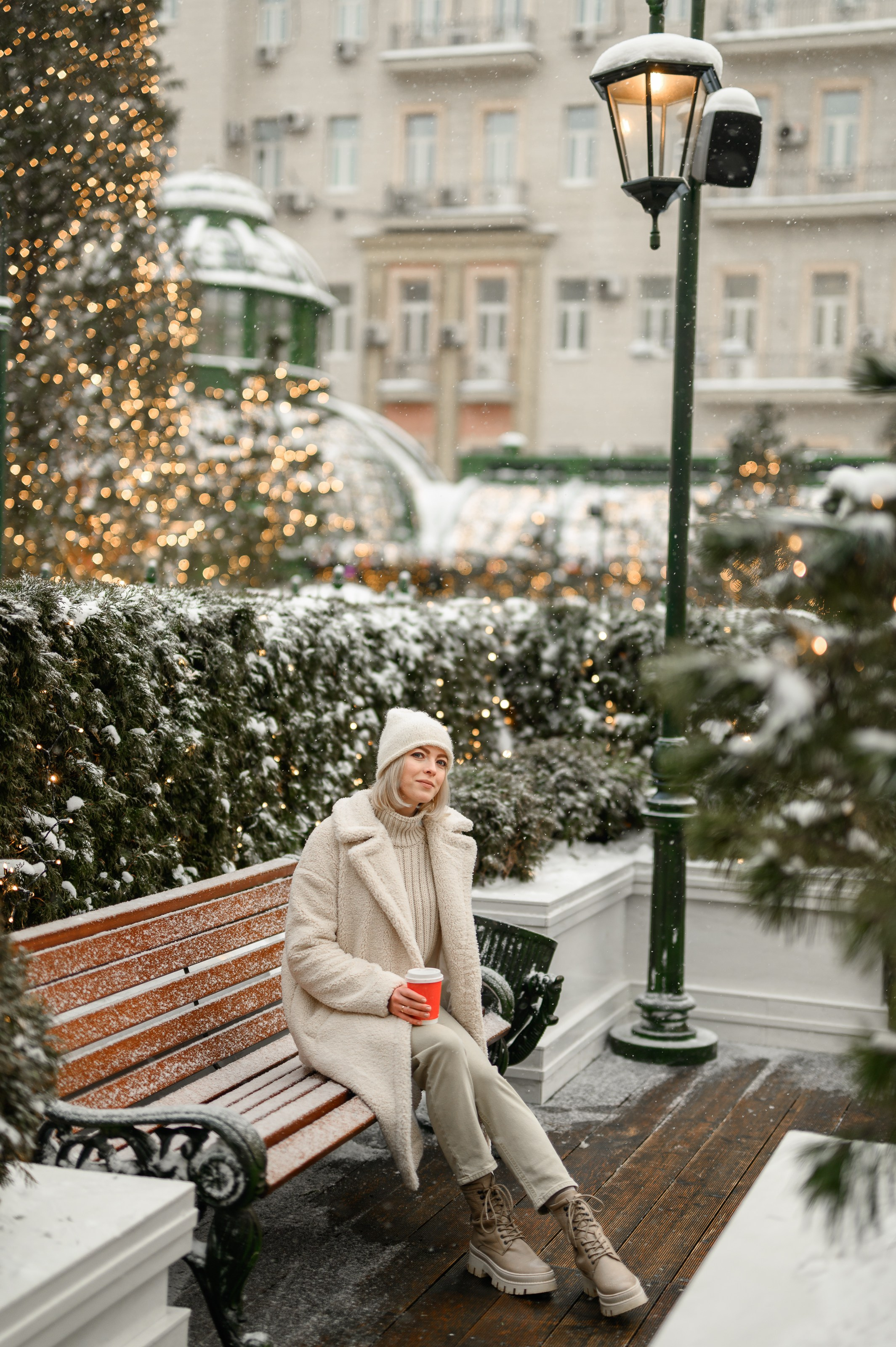 Новогодняя фотосессия на Тверской площади. Semerlina.ru