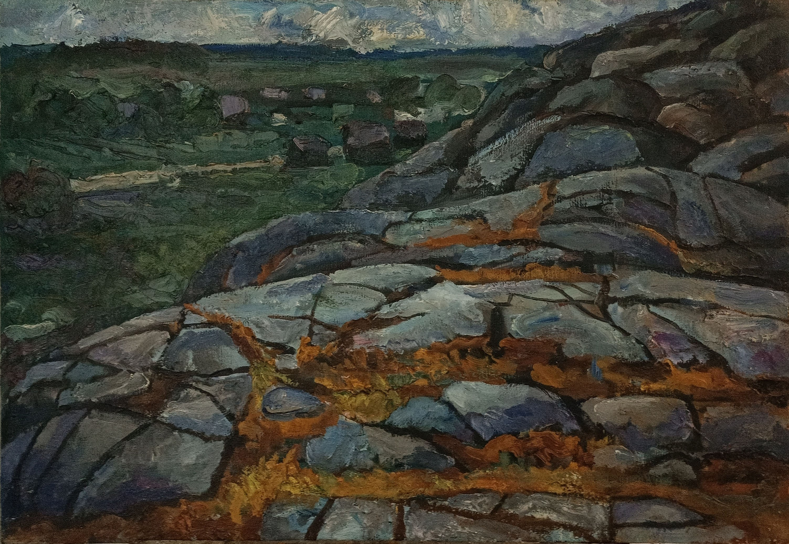 «Пейзаж в Кеми» 1969 год. Художник Величко Вадим Семёнович