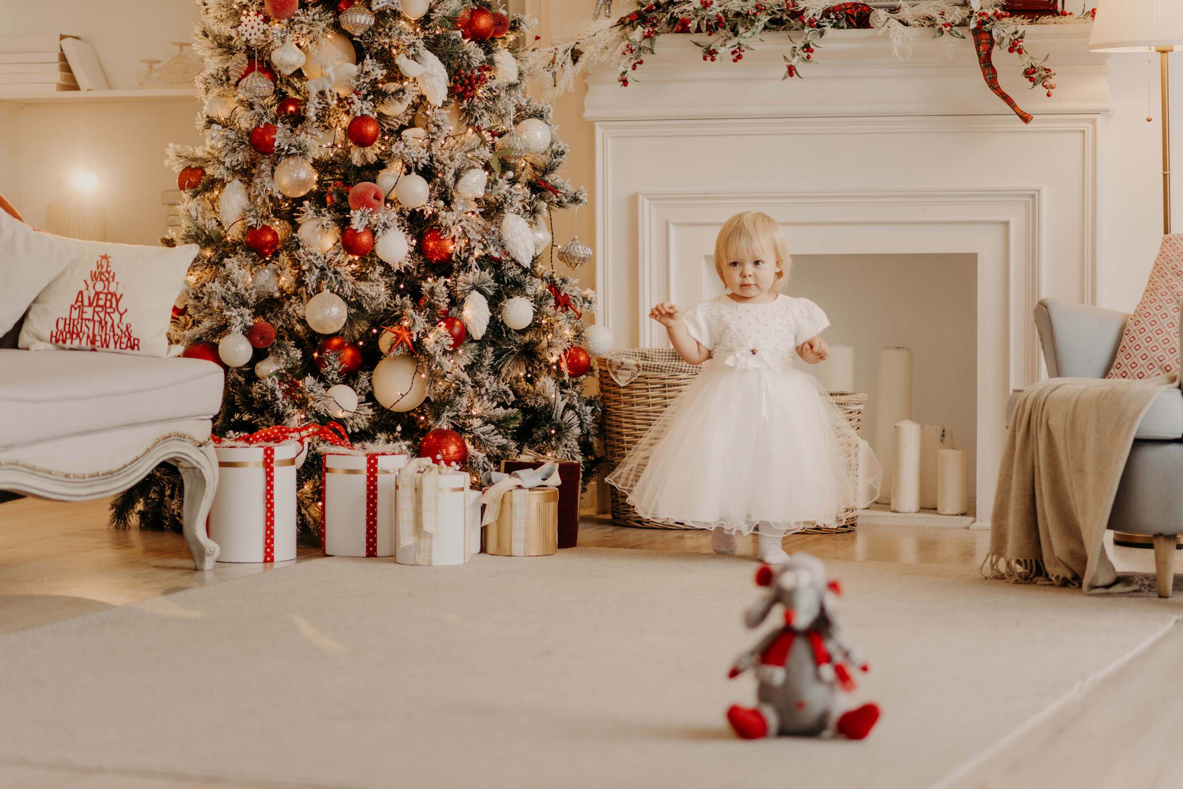 Новогодняя фотосессия для мамы и дочки в студии Mimika. Свадебный фотограф в Санкт-Петербурге Венера Ахметова