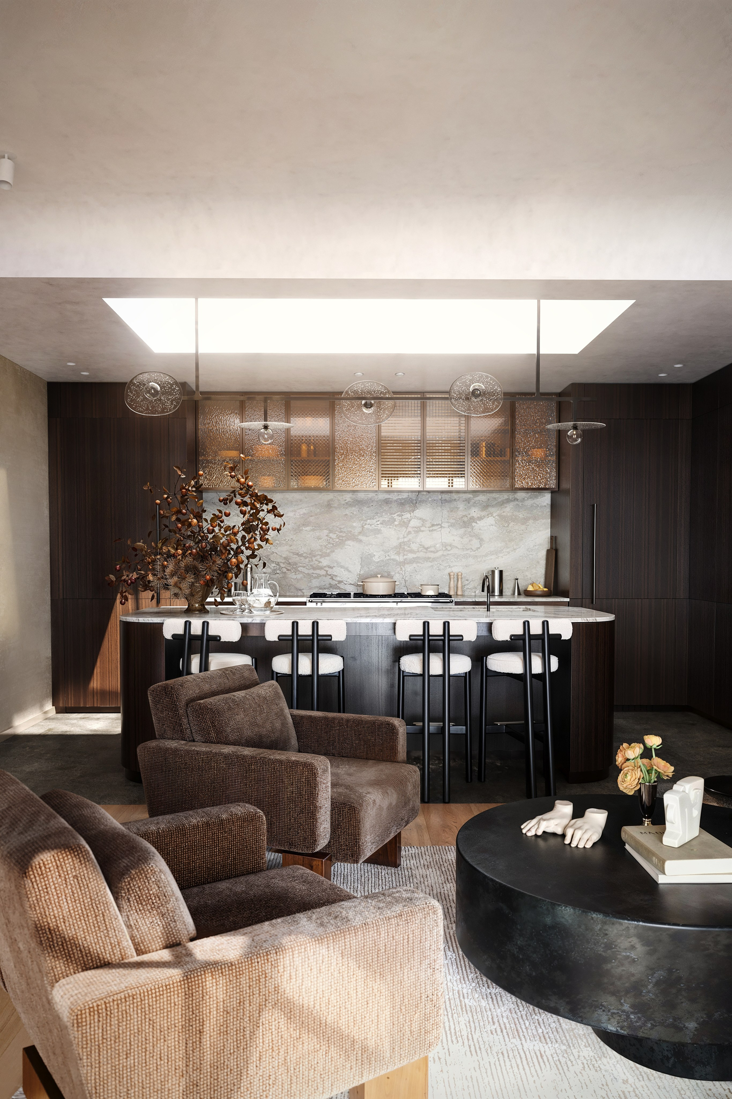 Alliot+Maudet buro livingroom. Визуализации Дизайн проектов