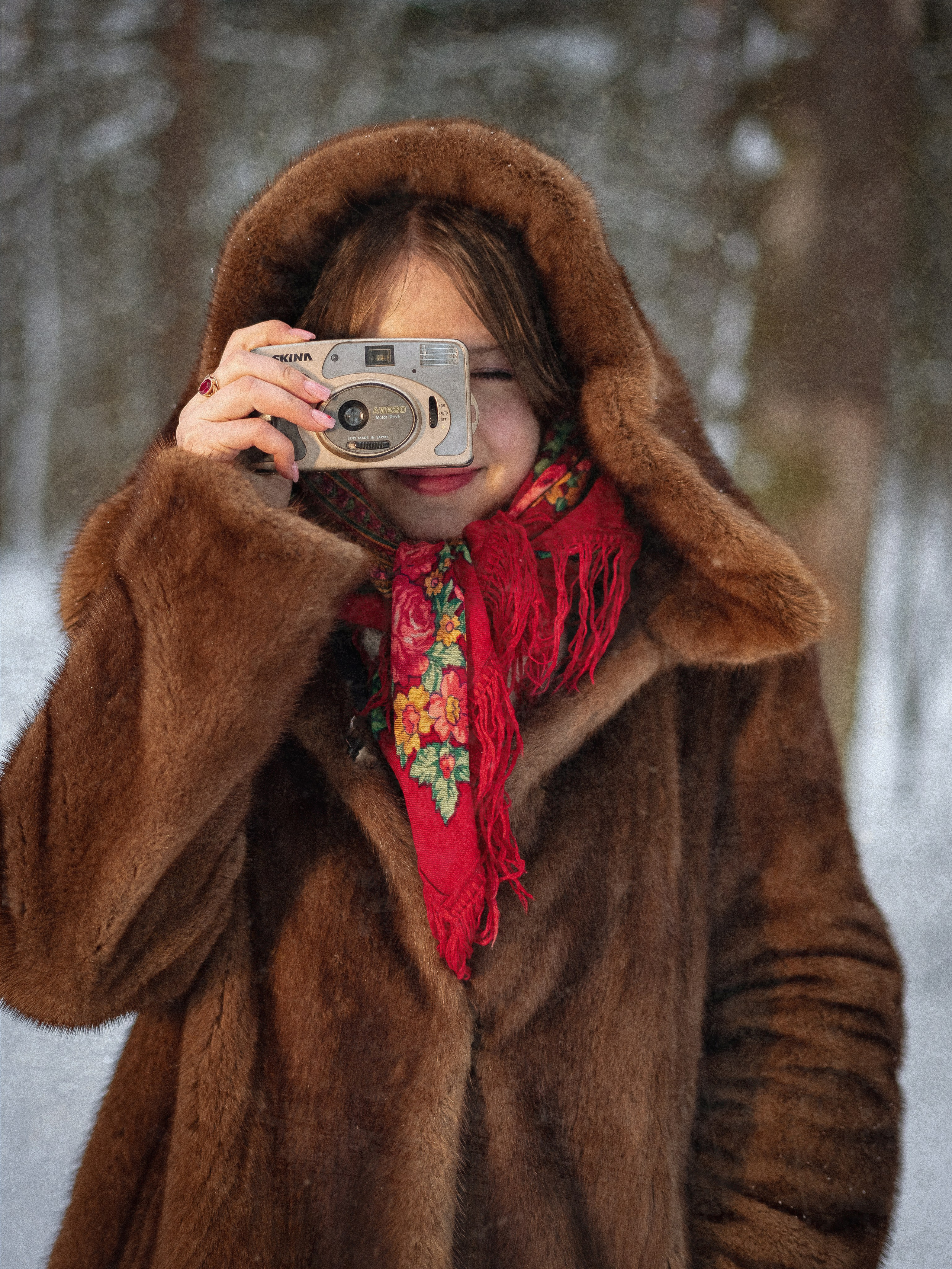 Ольга — фотосессия в зимнем стиле. Фотограф Москва