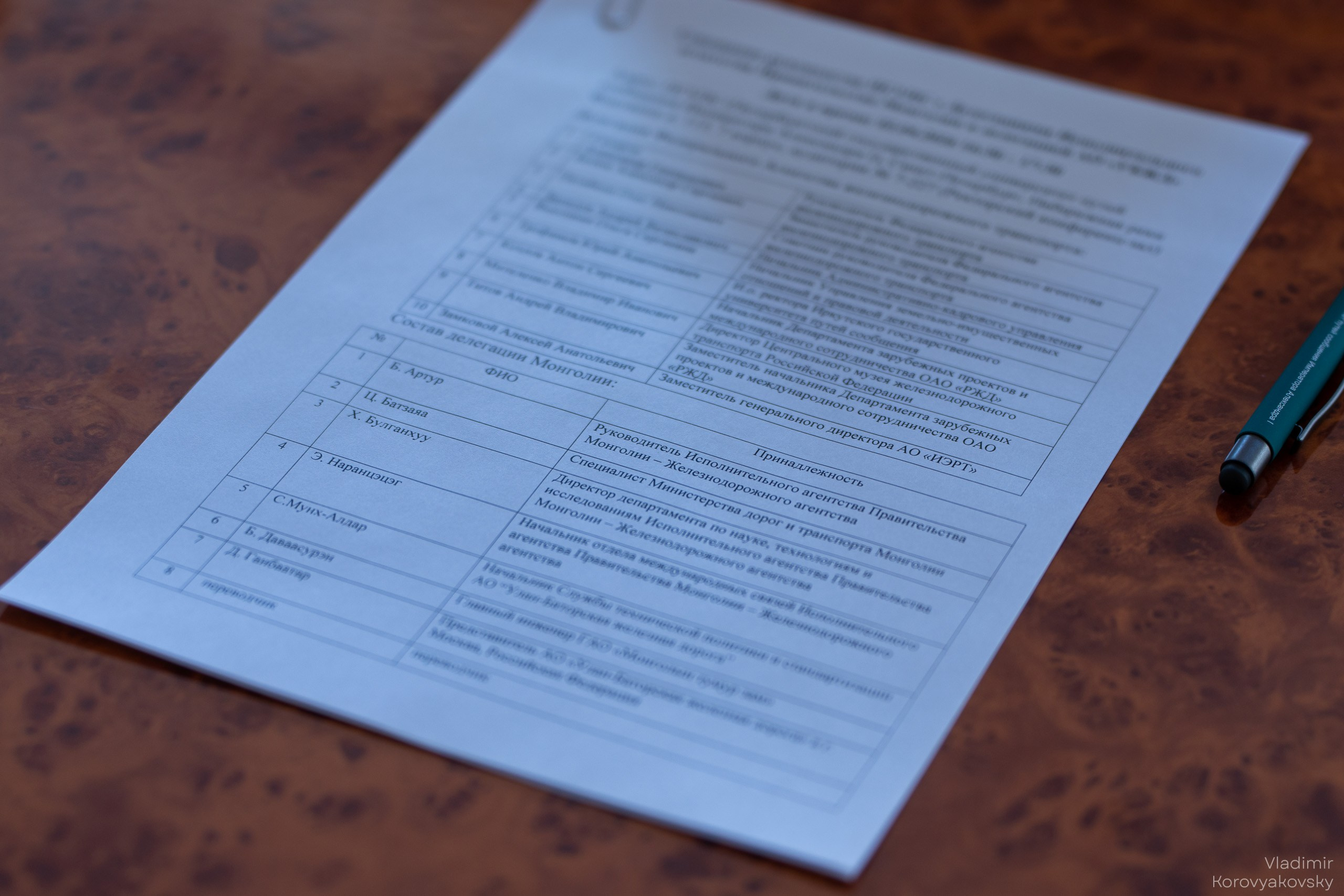 Совещание руководства ПГУПС с Делегациями Исполнительного агентства Правительства Монголии и делегацией АО «УБЖД». Фотограф Владимир Коровяковский