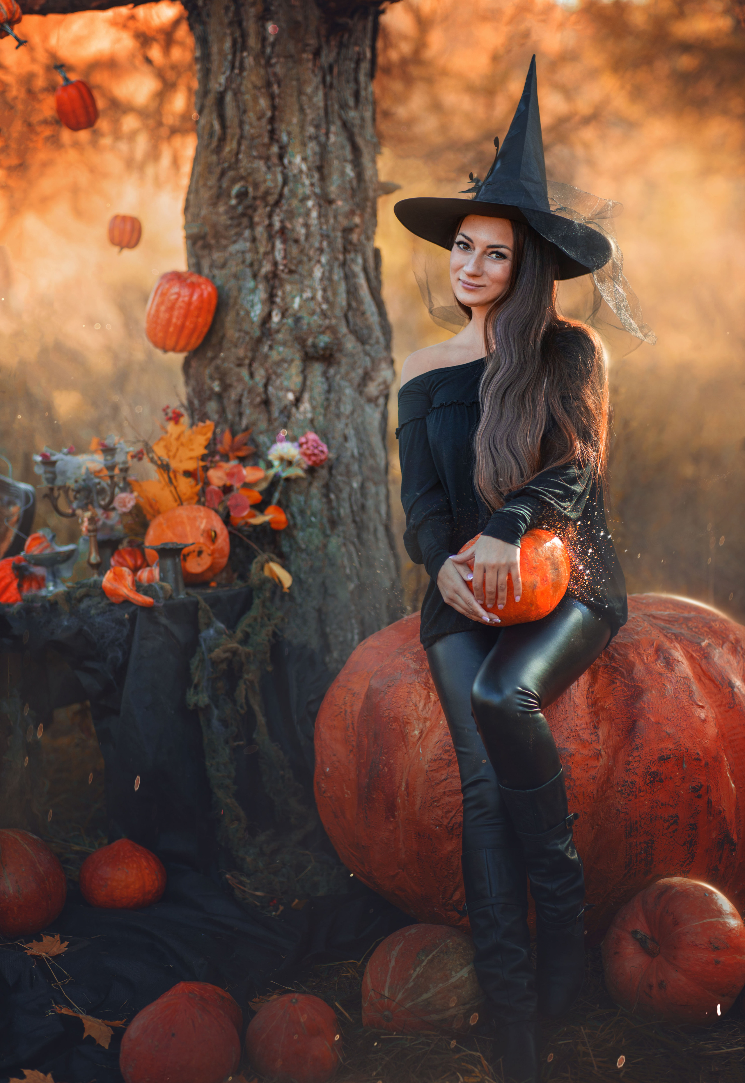 Хэллоуин Фреди Крюгер тыквы праздник вампиры hallowen фотосессия на Хэлуин нечисть принцесса Дракула