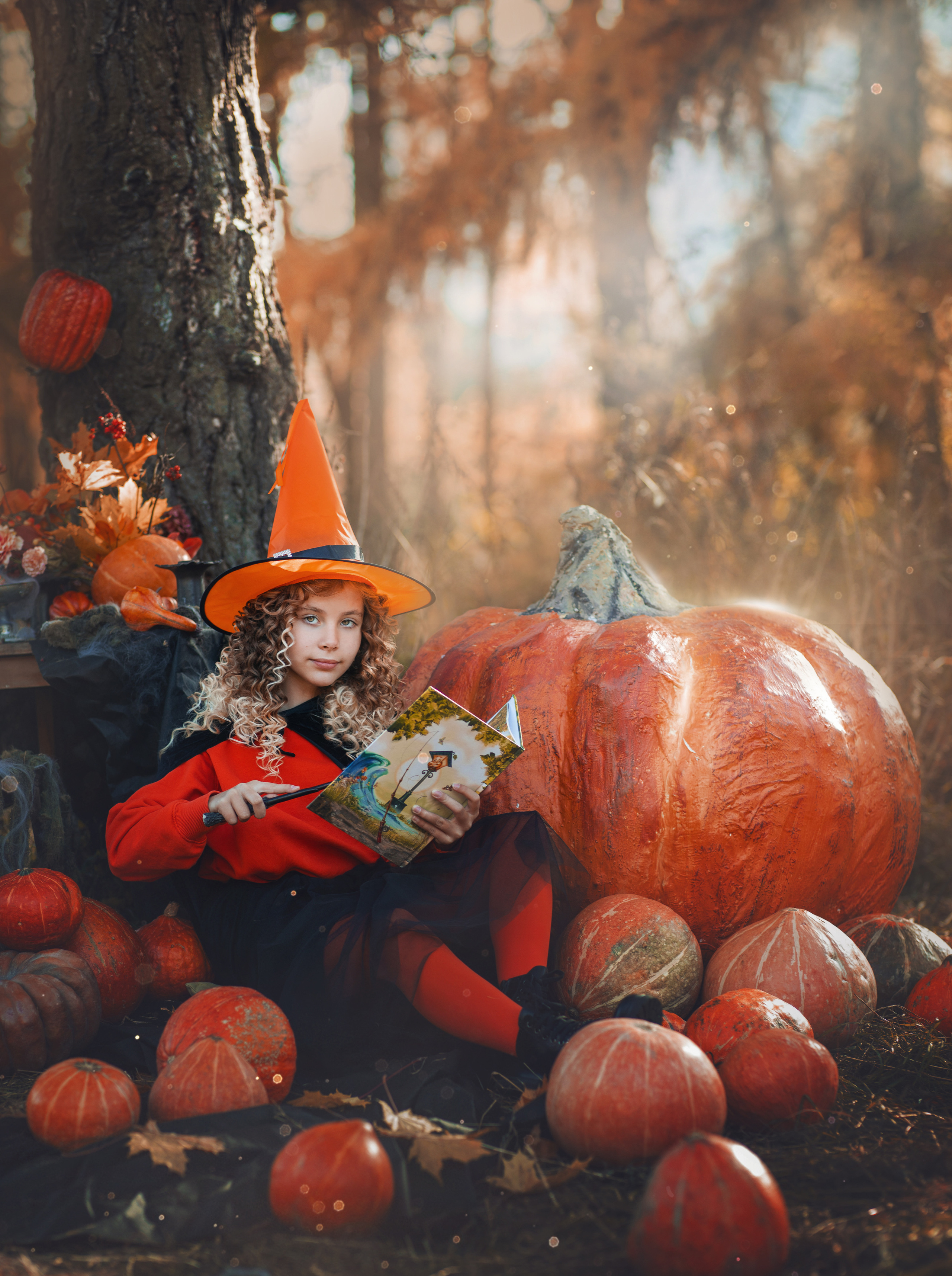 Хэллоуин Фреди Крюгер тыквы праздник вампиры hallowen фотосессия на Хэлуин нечисть принцесса Дракула