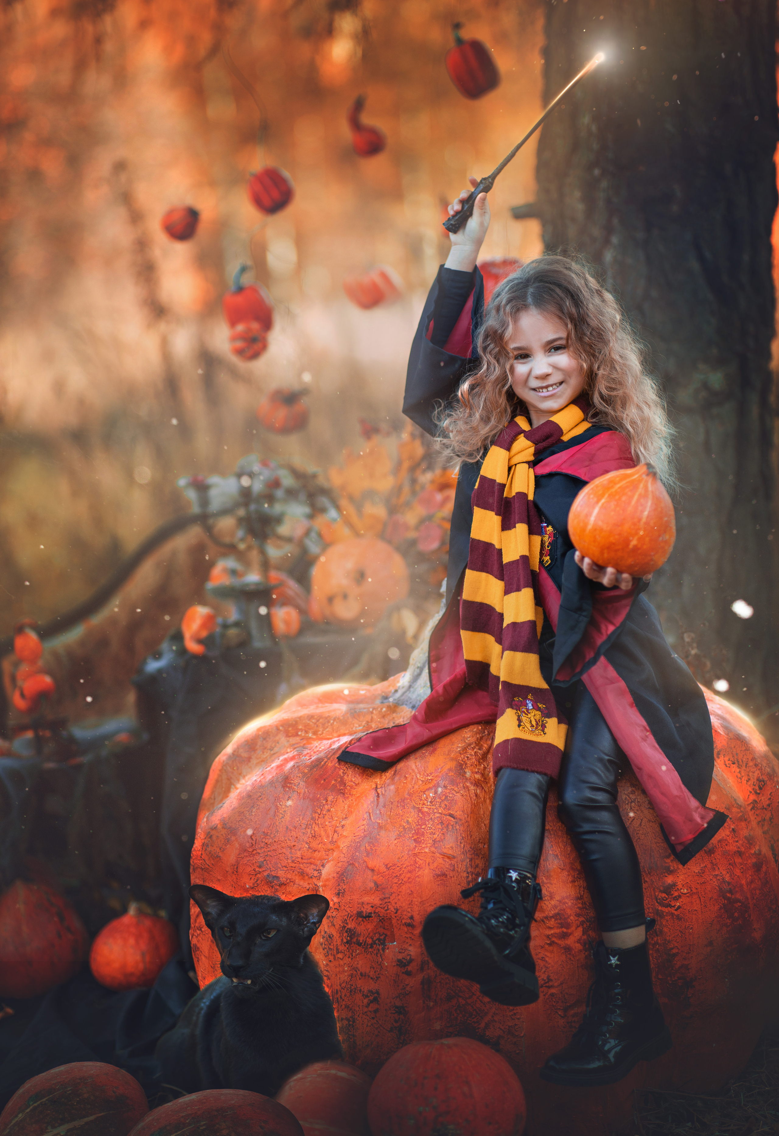 Хэллоуин Фреди Крюгер тыквы праздник вампиры hallowen фотосессия на Хэлуин нечисть принцесса Дракула тыквы ведьмочка