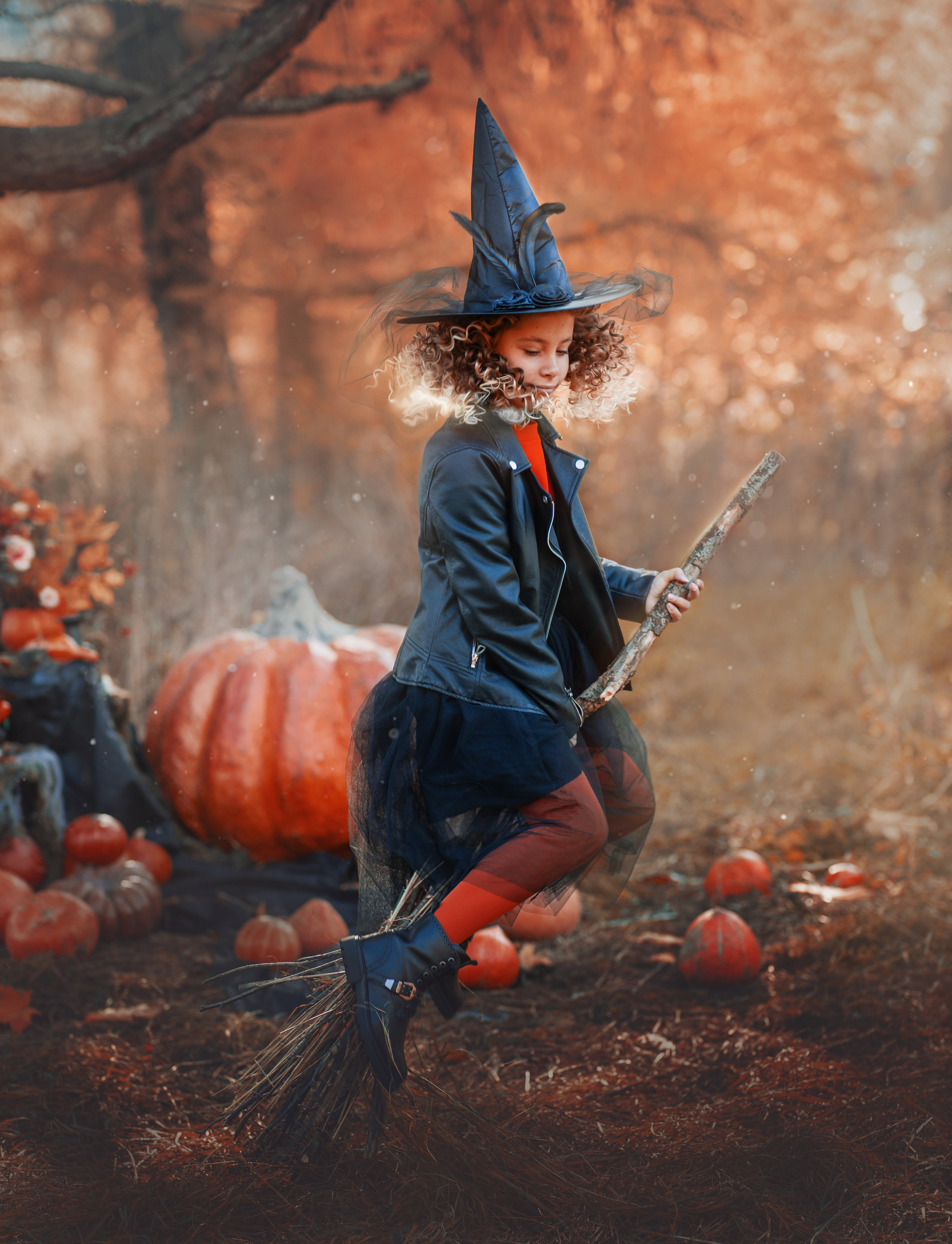 Хэллоуин Фреди Крюгер тыквы праздник вампиры hallowen фотосессия на Хэлуин нечисть принцесса Дракула тыквы ведьмочка