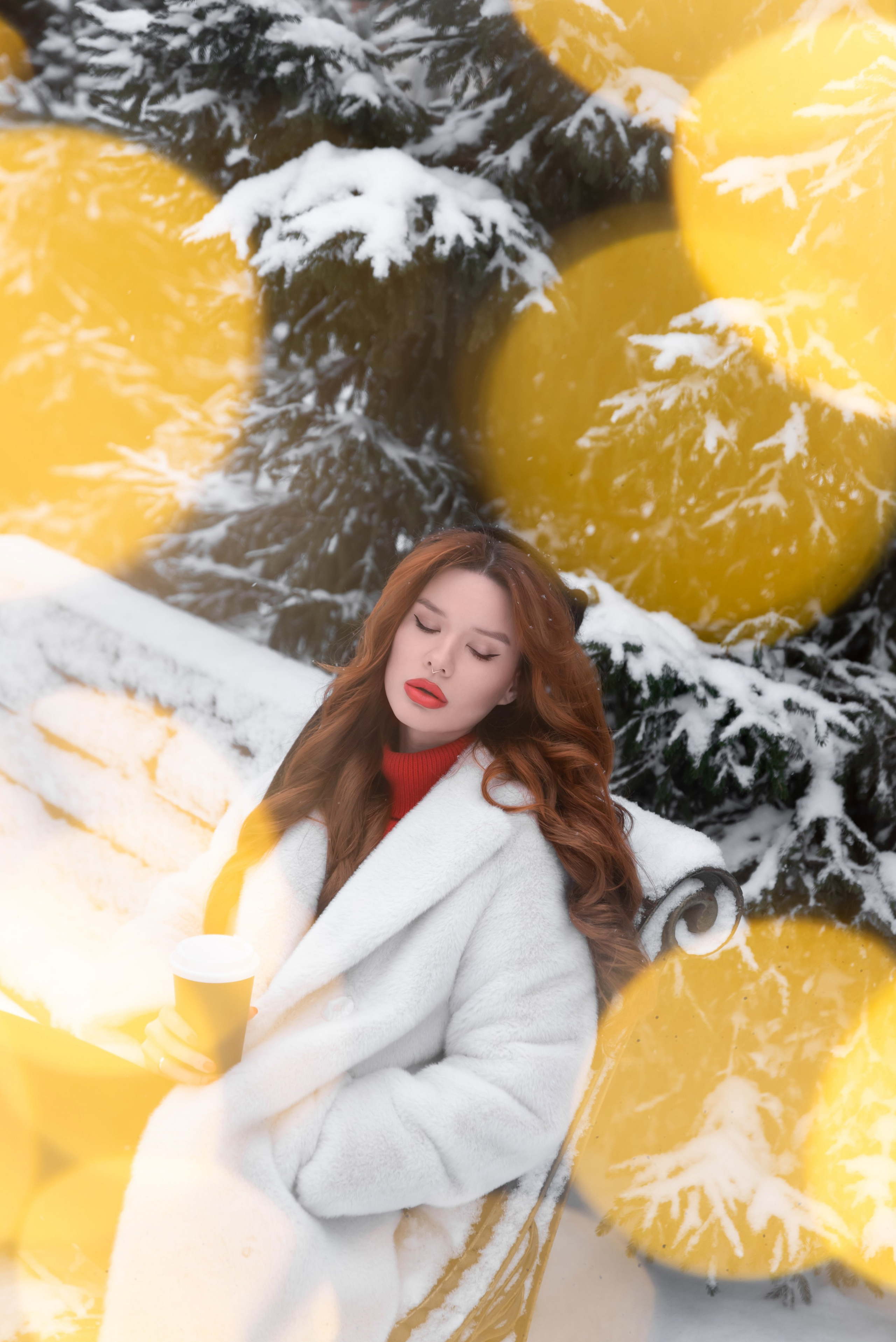 новогоднее зимнее фото в томске на аллее кирова