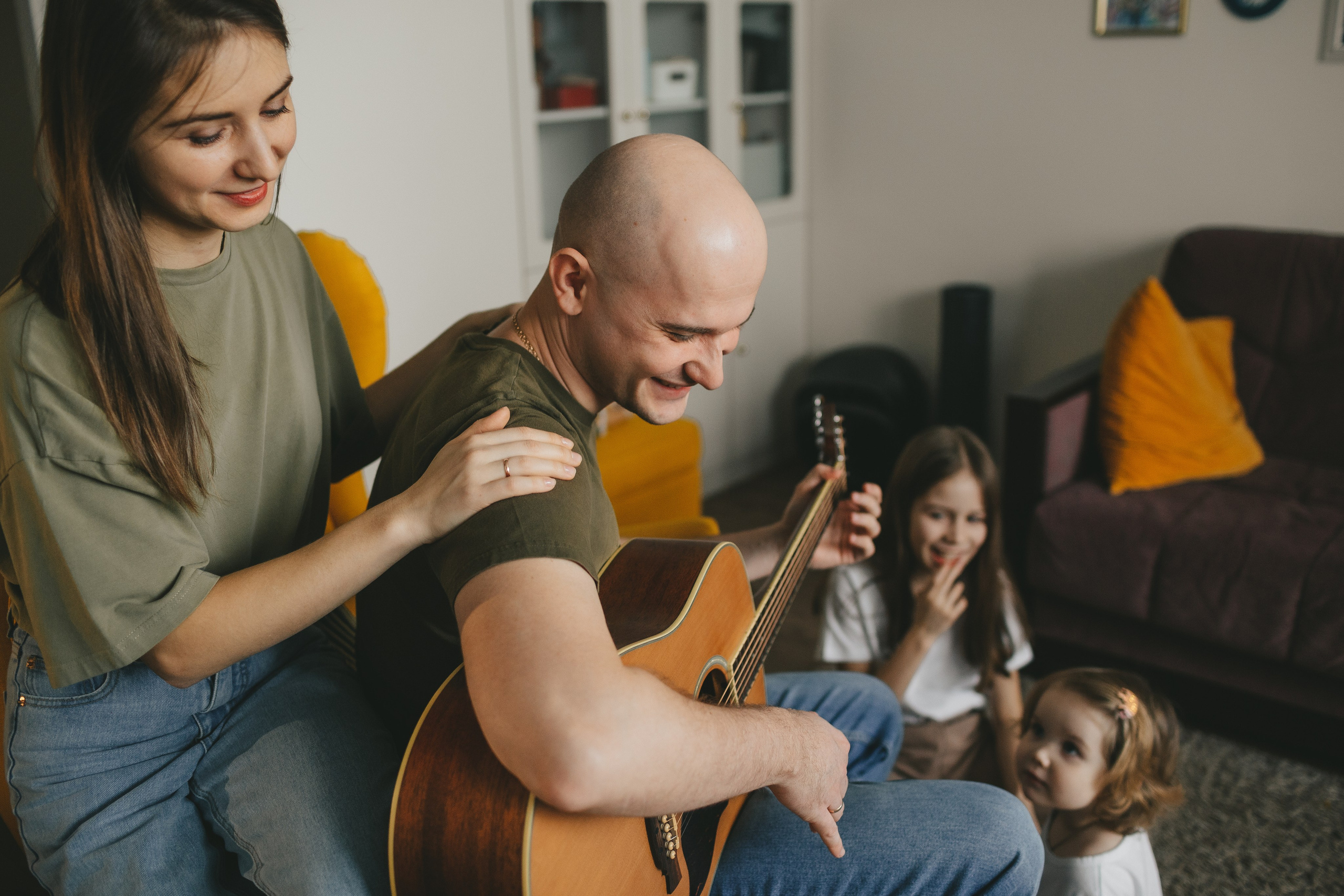 Семья Пети и Алёны (домашняя фотосессия). Семейный и детский фотограф и видеограф в Москве, Дрокина Наталья