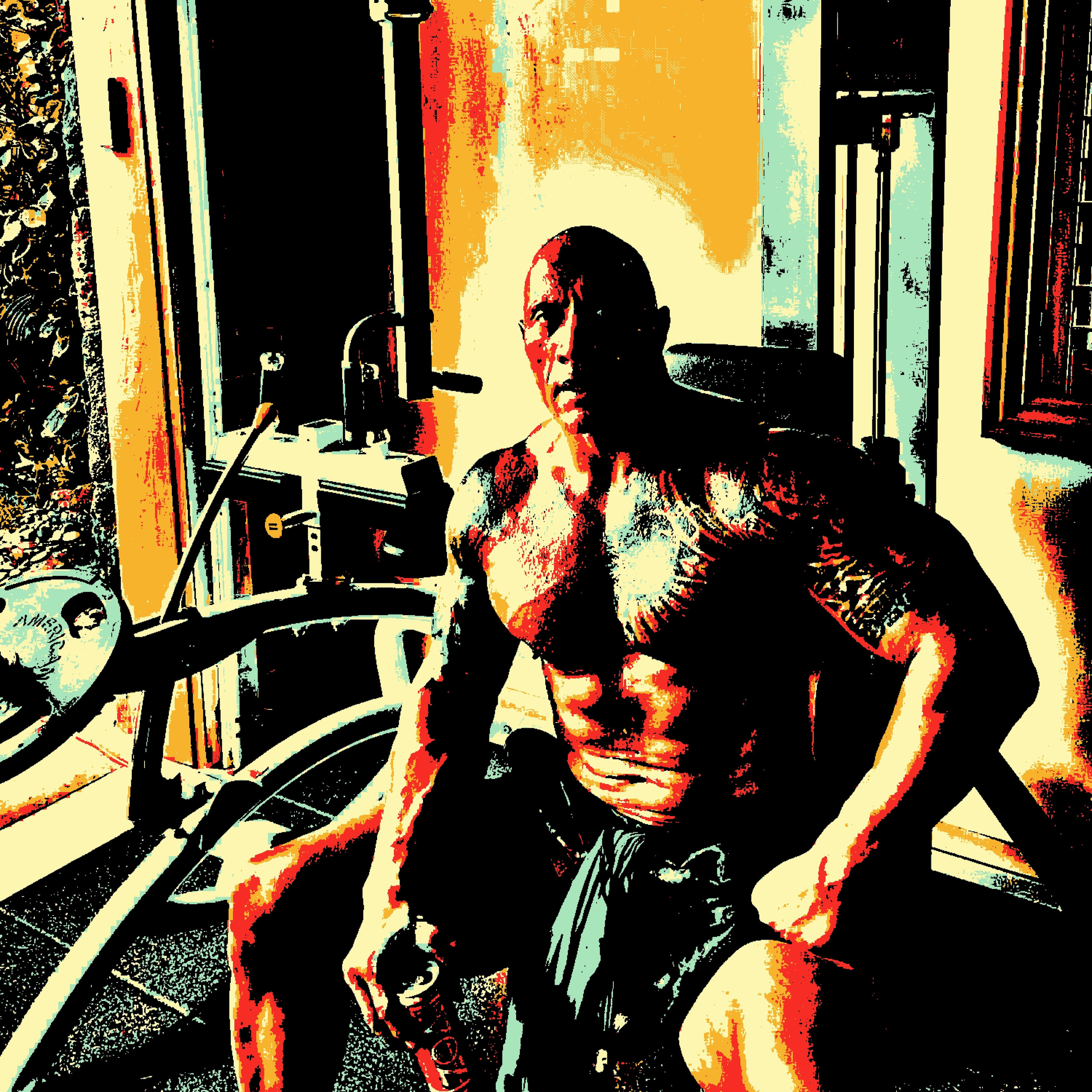 Дуэйн Джонсон (Dwayne Johnson). Визуальный арт пиксельный художник Василь Пиксель