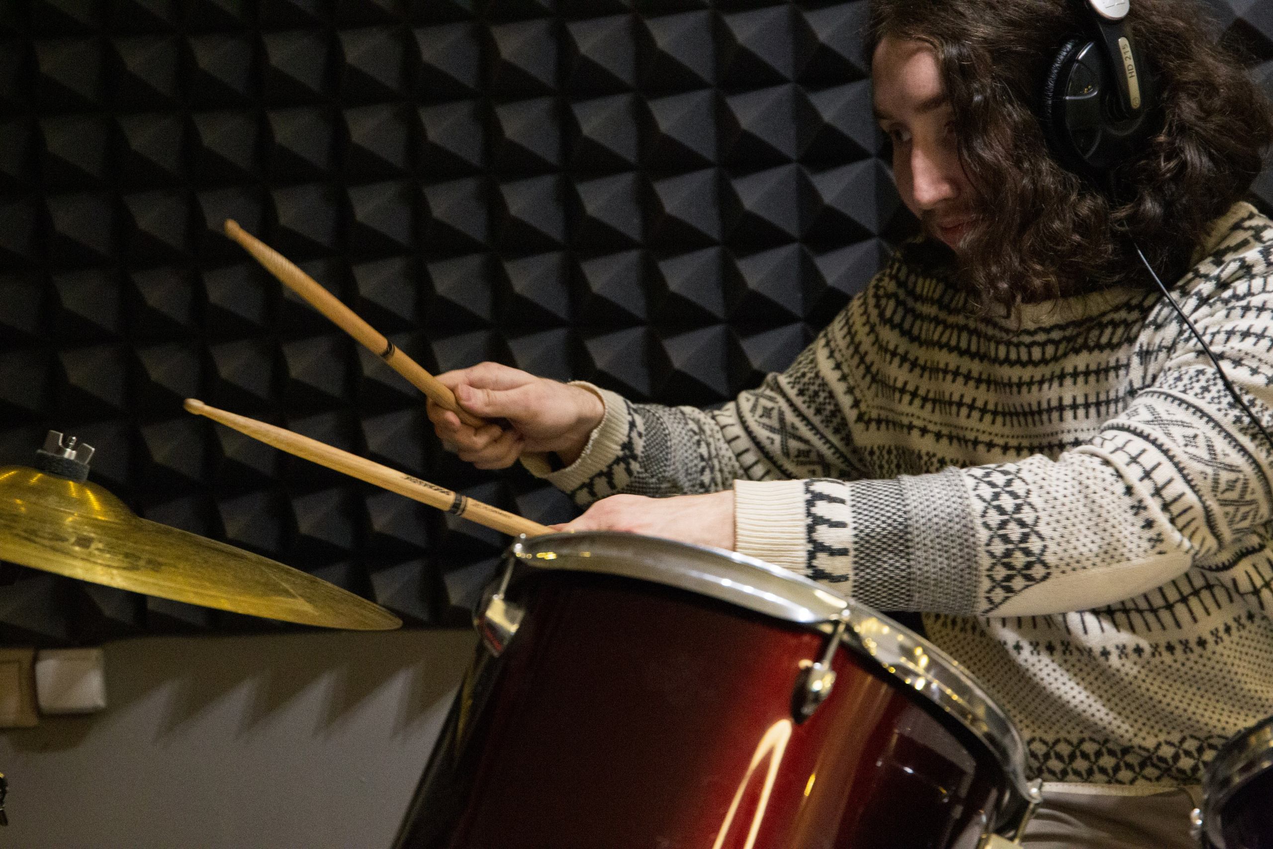 Мастер-класс в школе (барабан). Портретный фотограф в Москве Афанасьева Вера