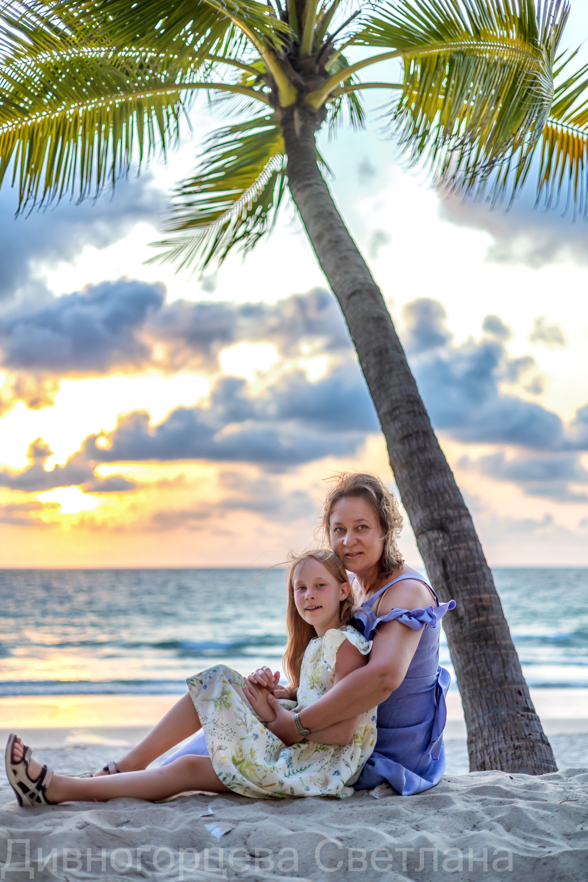 Фотосессия на море. Пляж с пальмами, баунти.