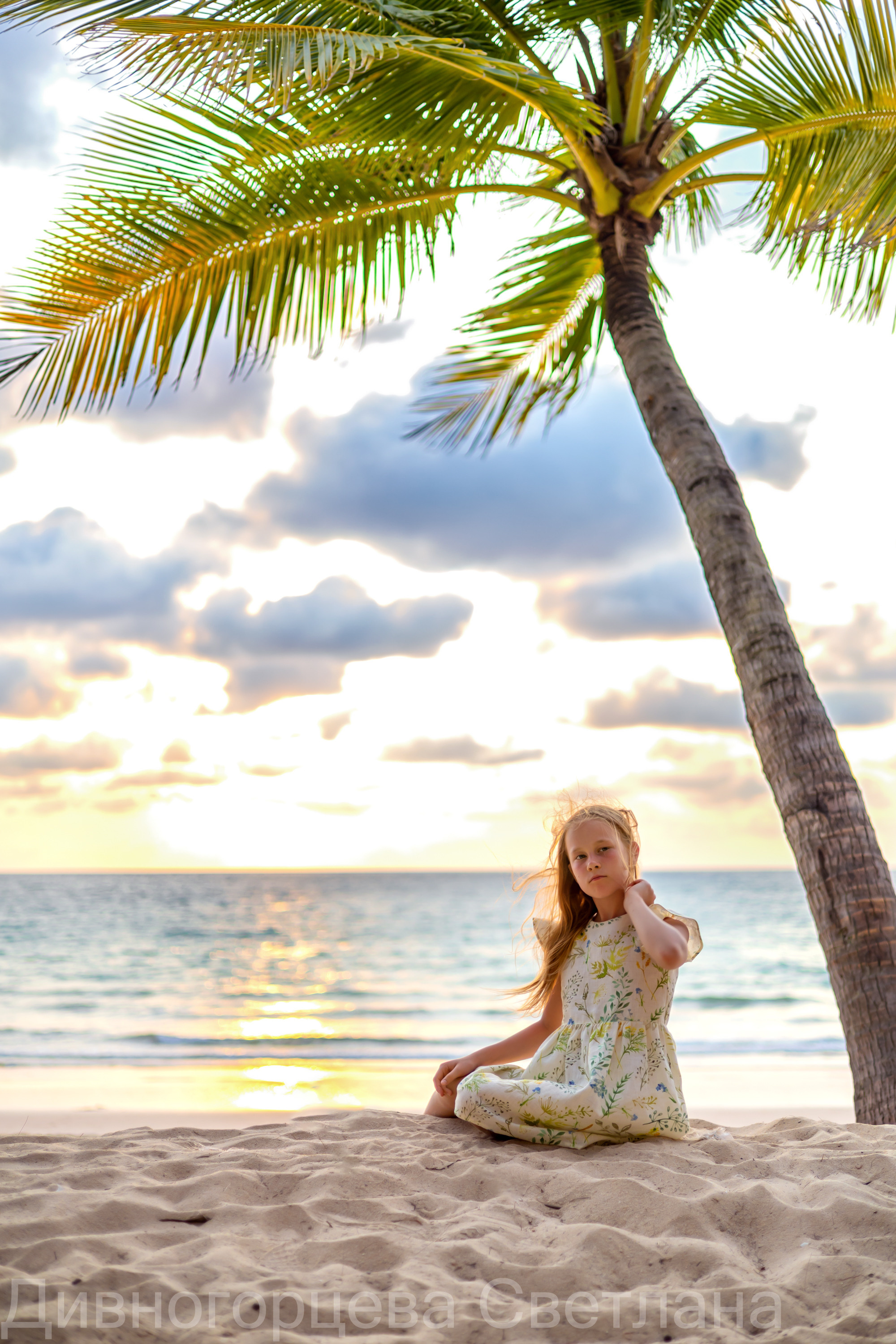 Фотосессия на море. Пляж с пальмами, баунти.