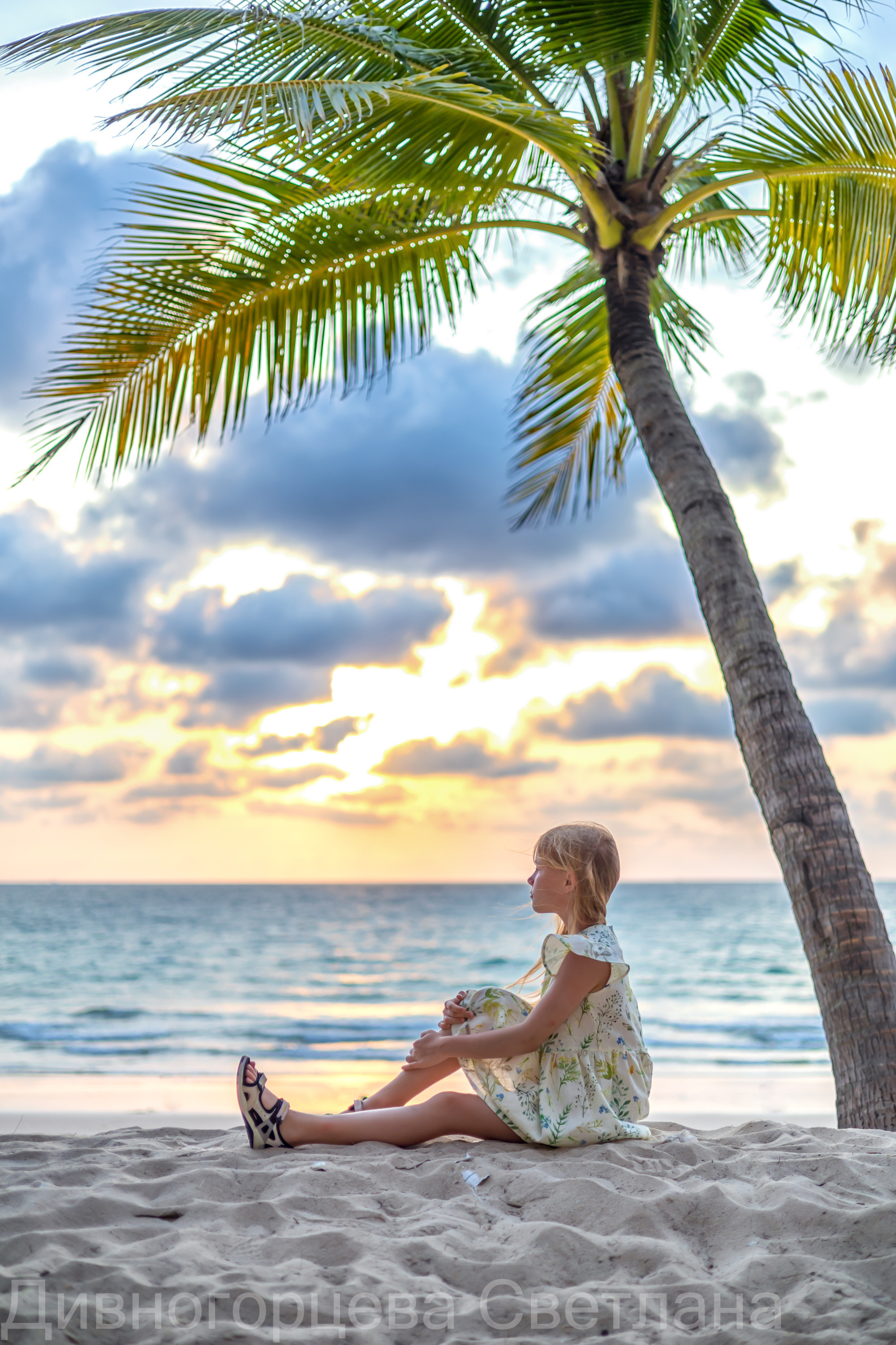 Фотосессия на море. Пляж с пальмами, баунти.