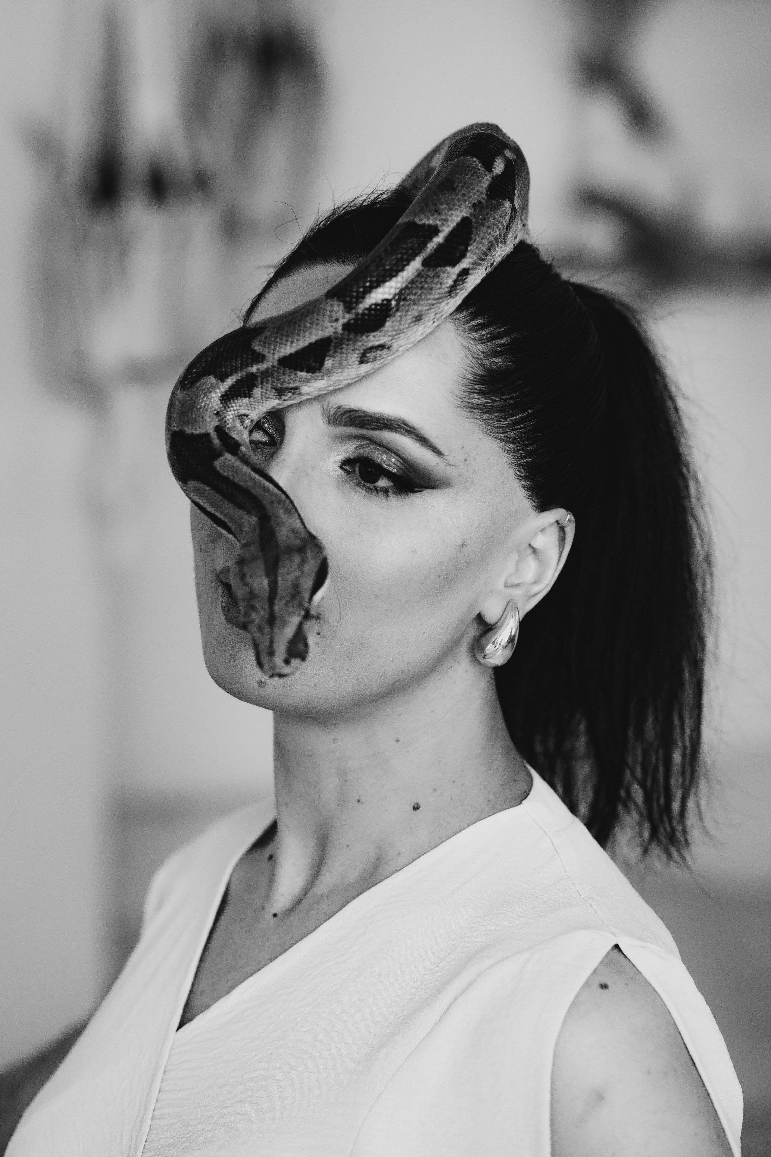 Фотосессия со змеей в  фотостудии в стиле Бохо. Фотограф в Санкт-Петербурге, Анна Скворцова