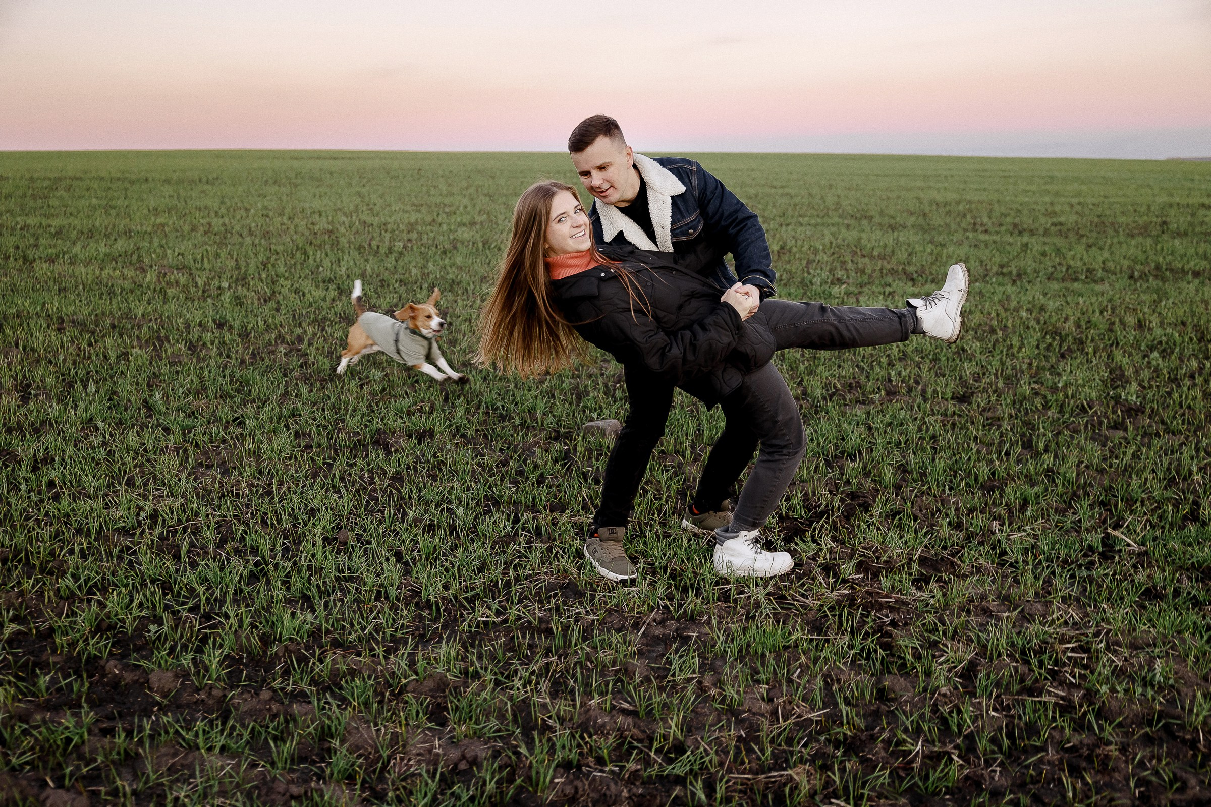 Парная съемка в поле