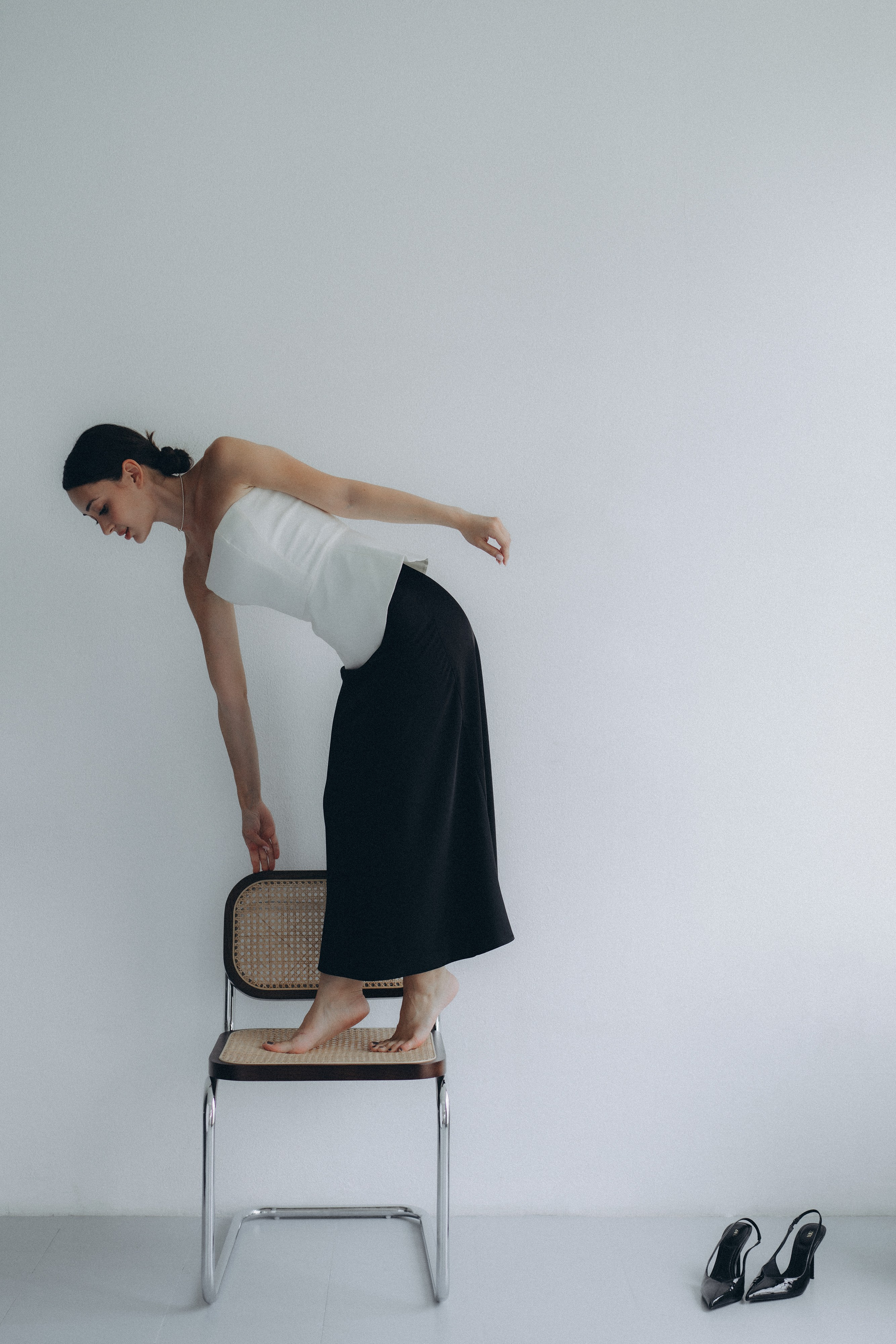 Poetic portrait of a woman with a genuine facial expression