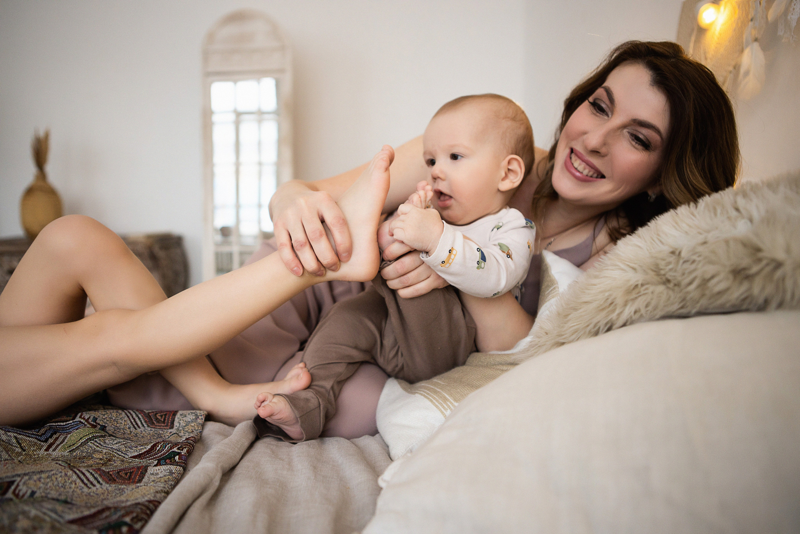Новогодняя семейная фотосессия в зале Люмен. Семейный и свадебный фотограф Москва Канделаки Ольга