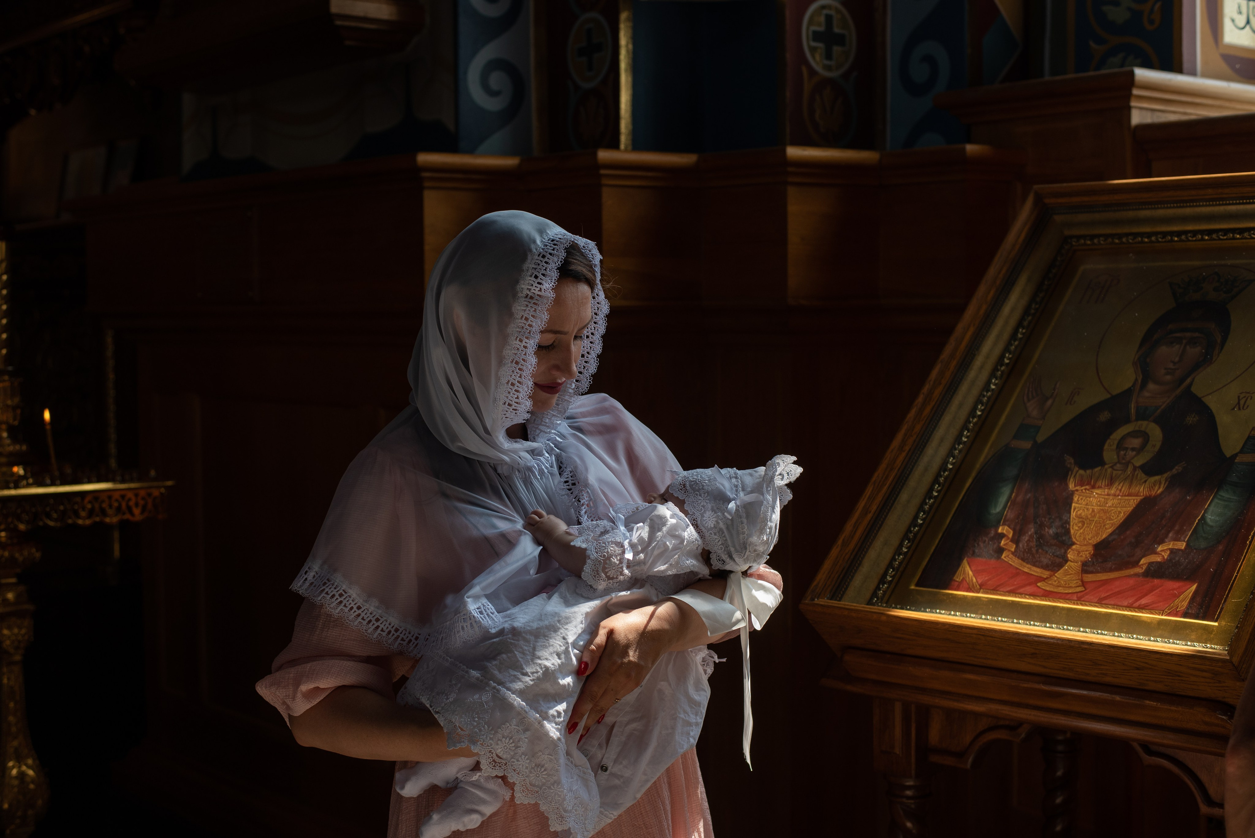Крестины в Благовещенском Соборе. Фотограф новорожденных Воронеж — Дорохина Яна. Семейный фотограф