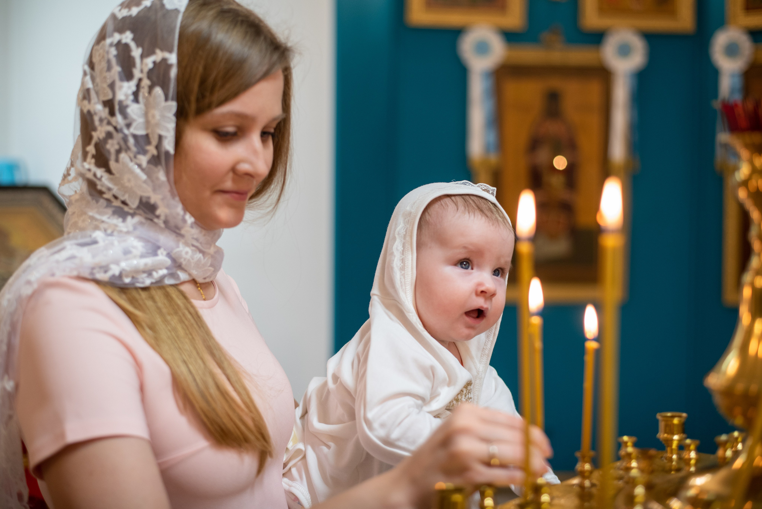 Крестины в Храме в честь иконы Божией Матери Скоропослушница. Фотограф новорожденных Воронеж — Дорохина Яна. Семейный фотограф