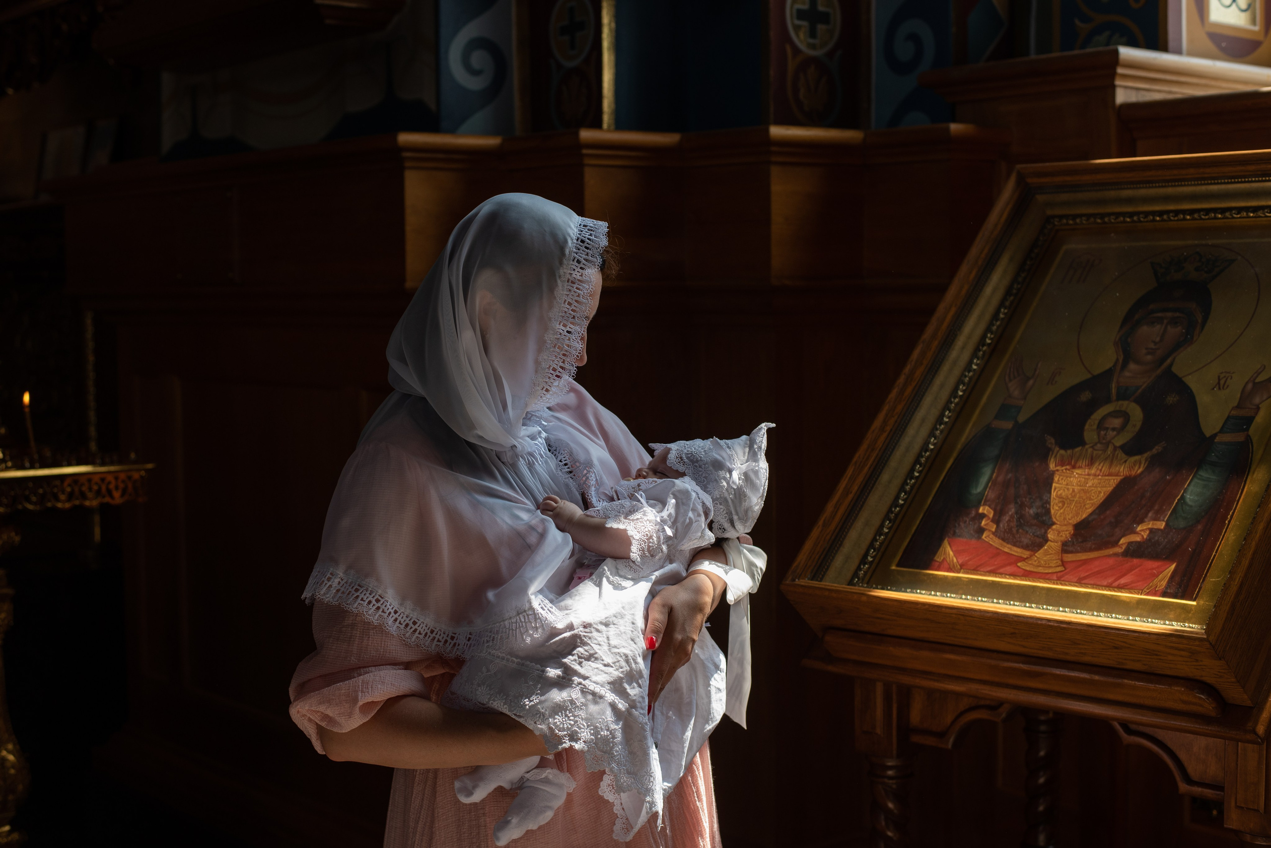 Крестины в Благовещенском Соборе. Фотограф новорожденных Воронеж — Дорохина Яна. Семейный фотограф