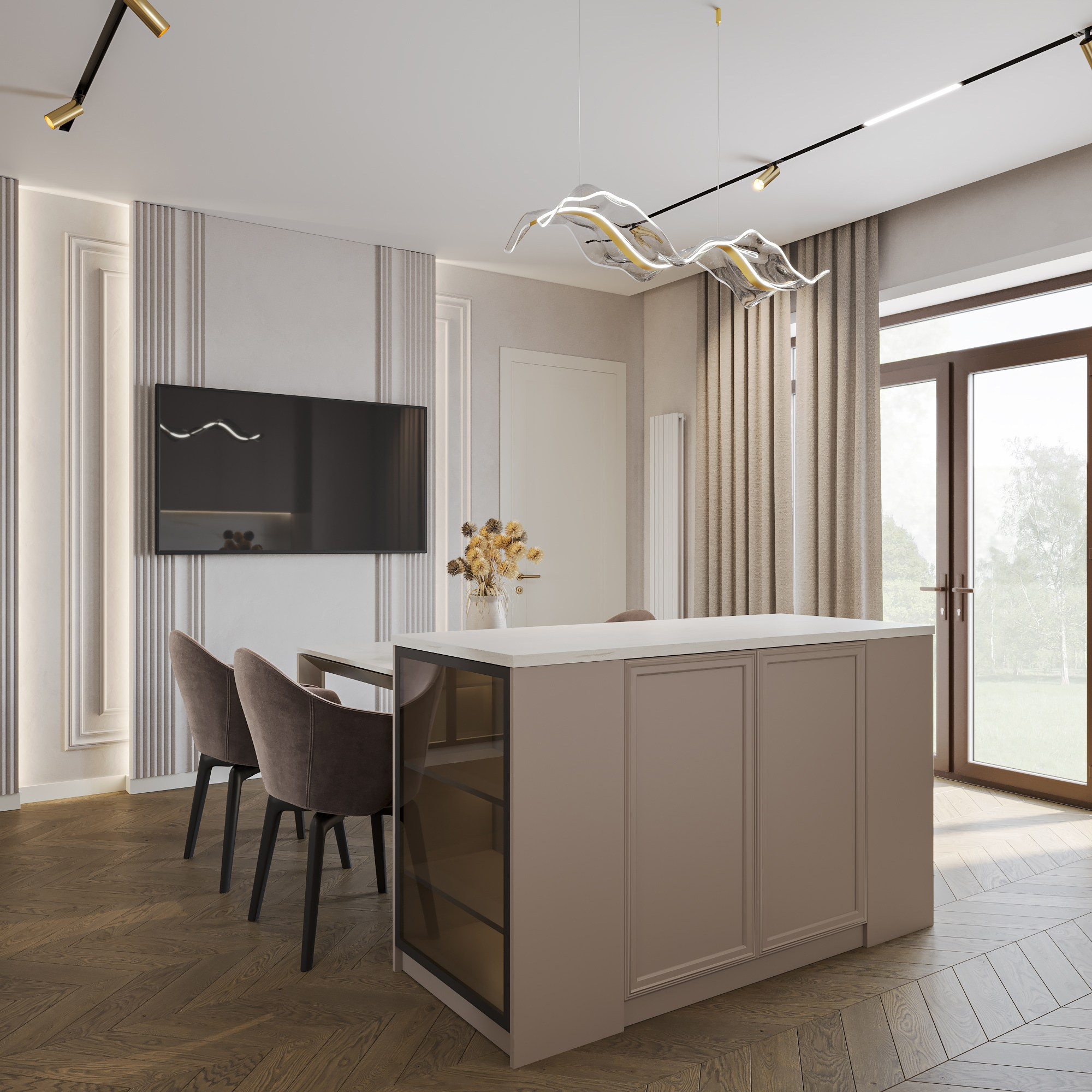 Дом с мансардой 250 м². Студия дизайна