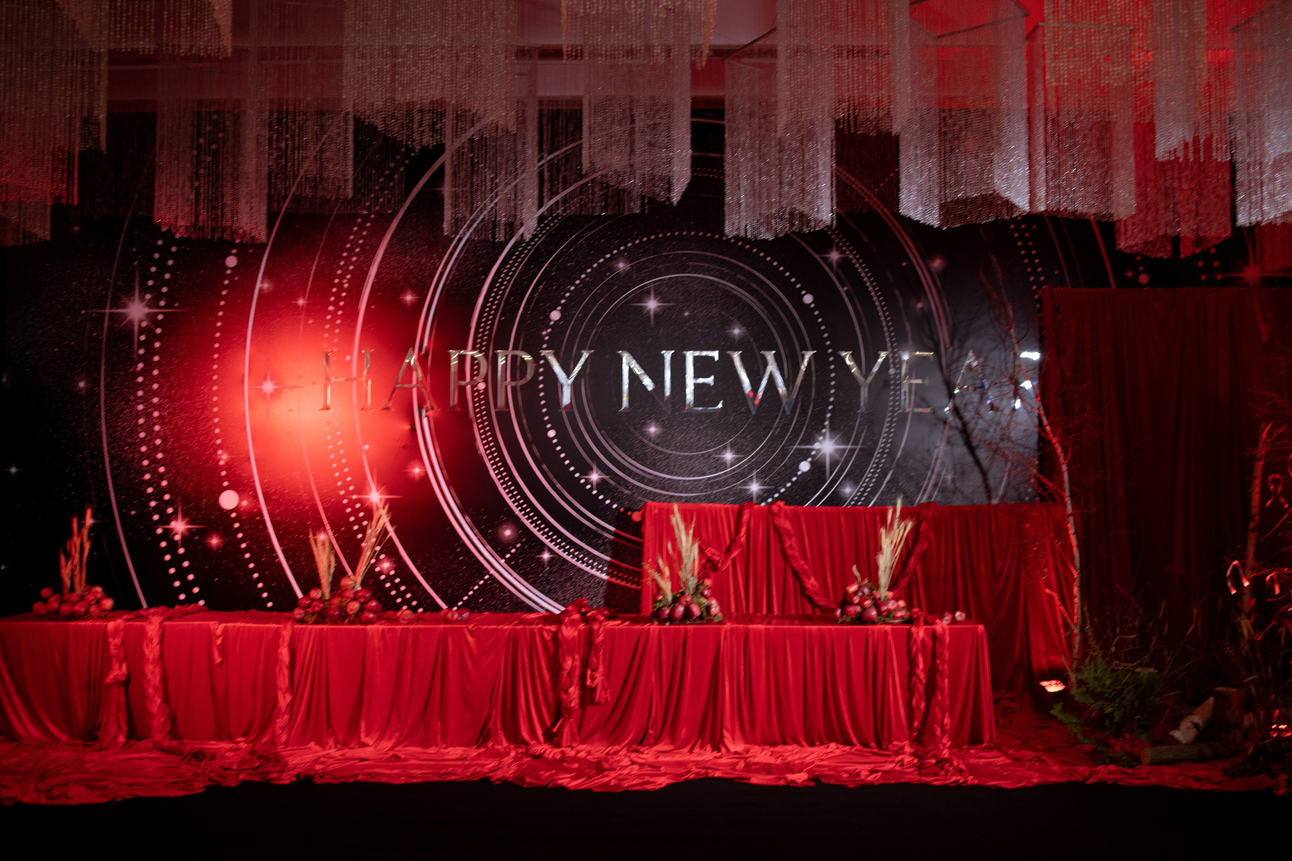 Новогодний корпоратив в фольклорном стиле. Особняк Лемана. Оформление свадеб, декор свадеб Вера Маркова, Москва