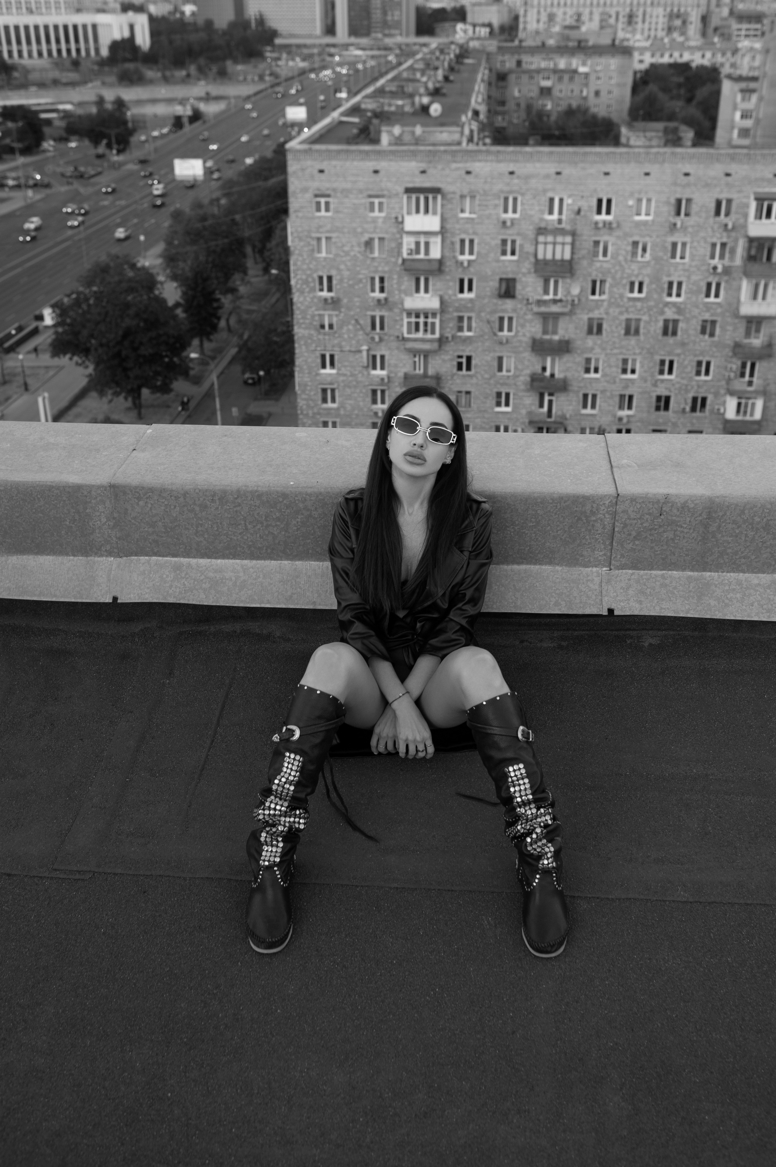Фотосессия на крыше. Александр Mr.Brass — фотографирую женский портрет в Москве