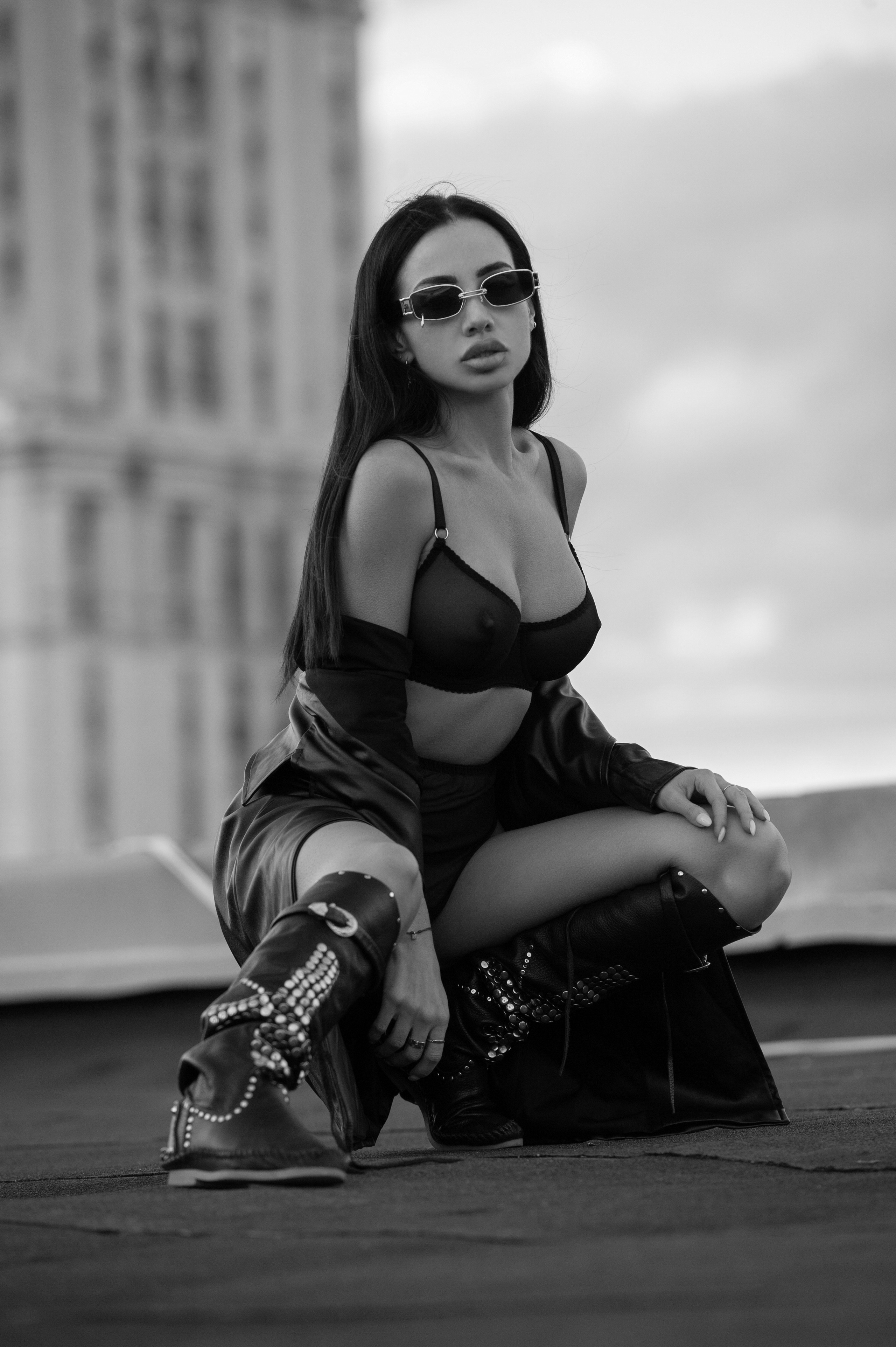 Фотосессия на крыше. Александр Mr.Brass — фотографирую женский портрет в Москве