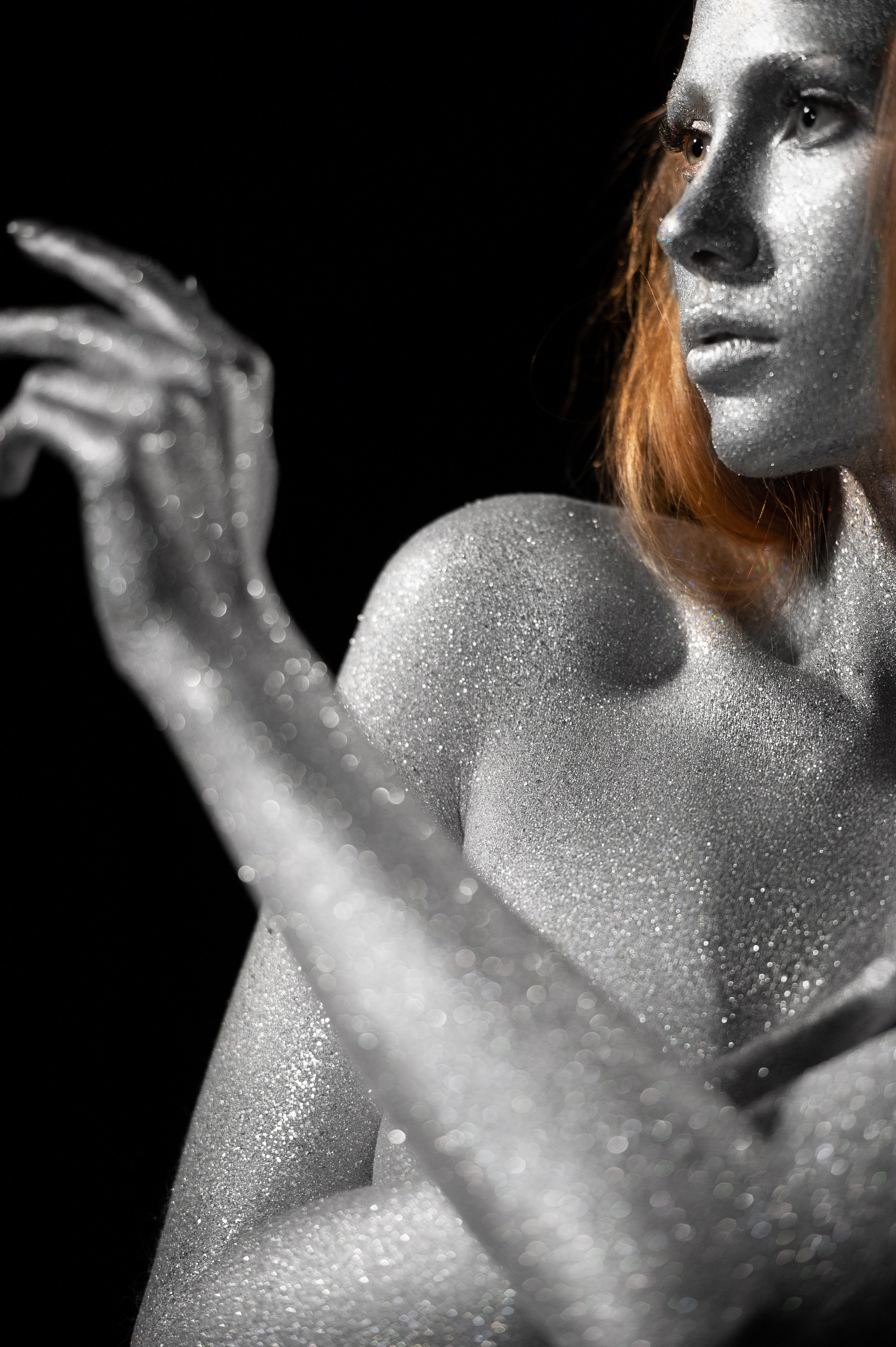 Фотосессия в стиле бодиарт. Александр Mr.Brass — фотографирую женский портрет в Москве