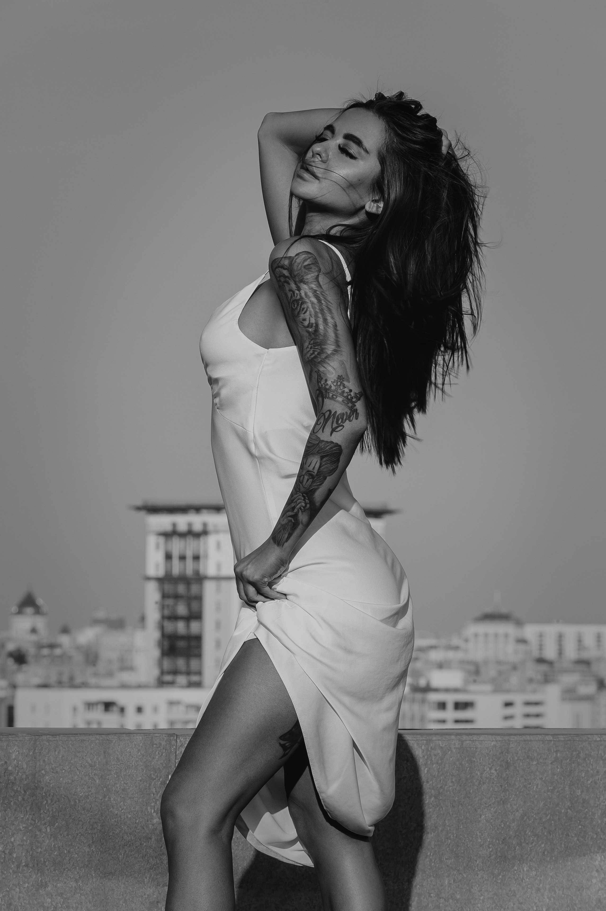 Фотосессия на крыше. Александр Mr.Brass — фотографирую женский портрет в Москве