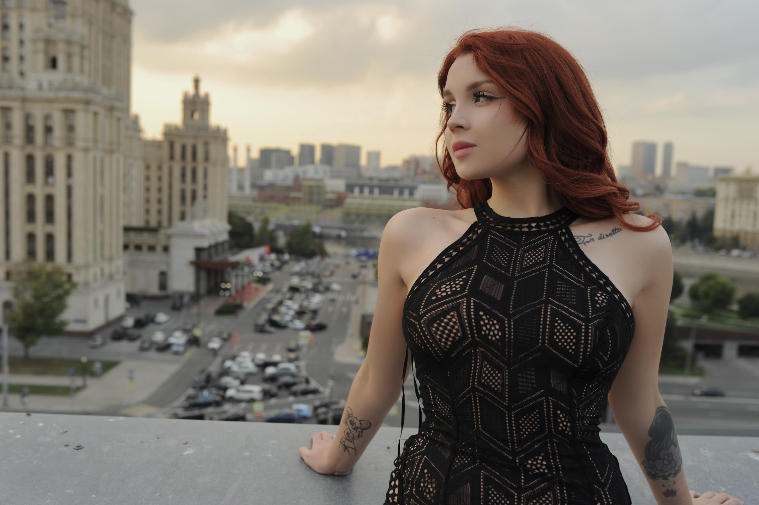 Фотосессия на крыше. Александр Mr.Brass — фотографирую женский портрет в Москве