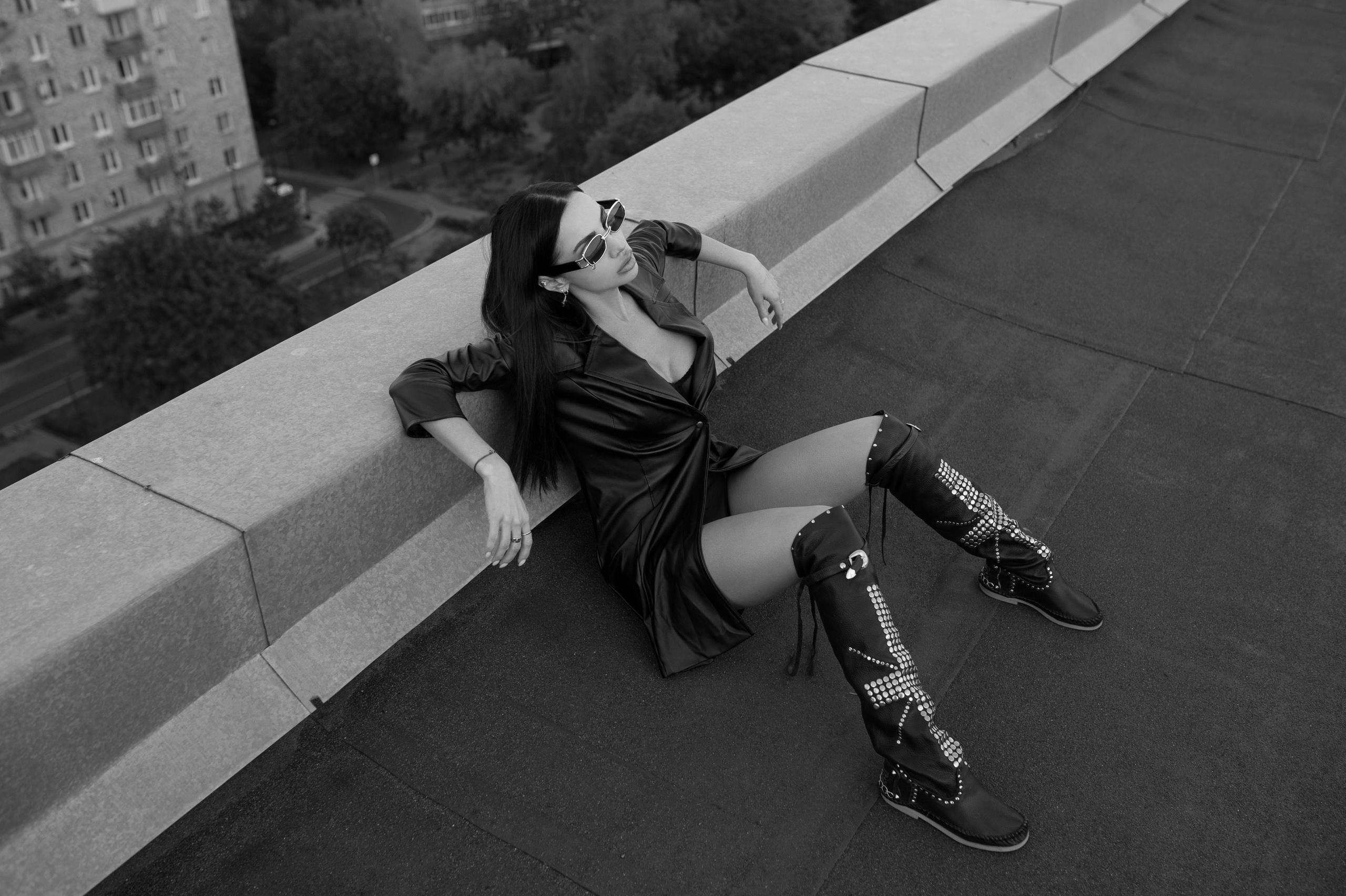 Фотосессия на крыше. Александр Mr.Brass — фотографирую женский портрет в Москве