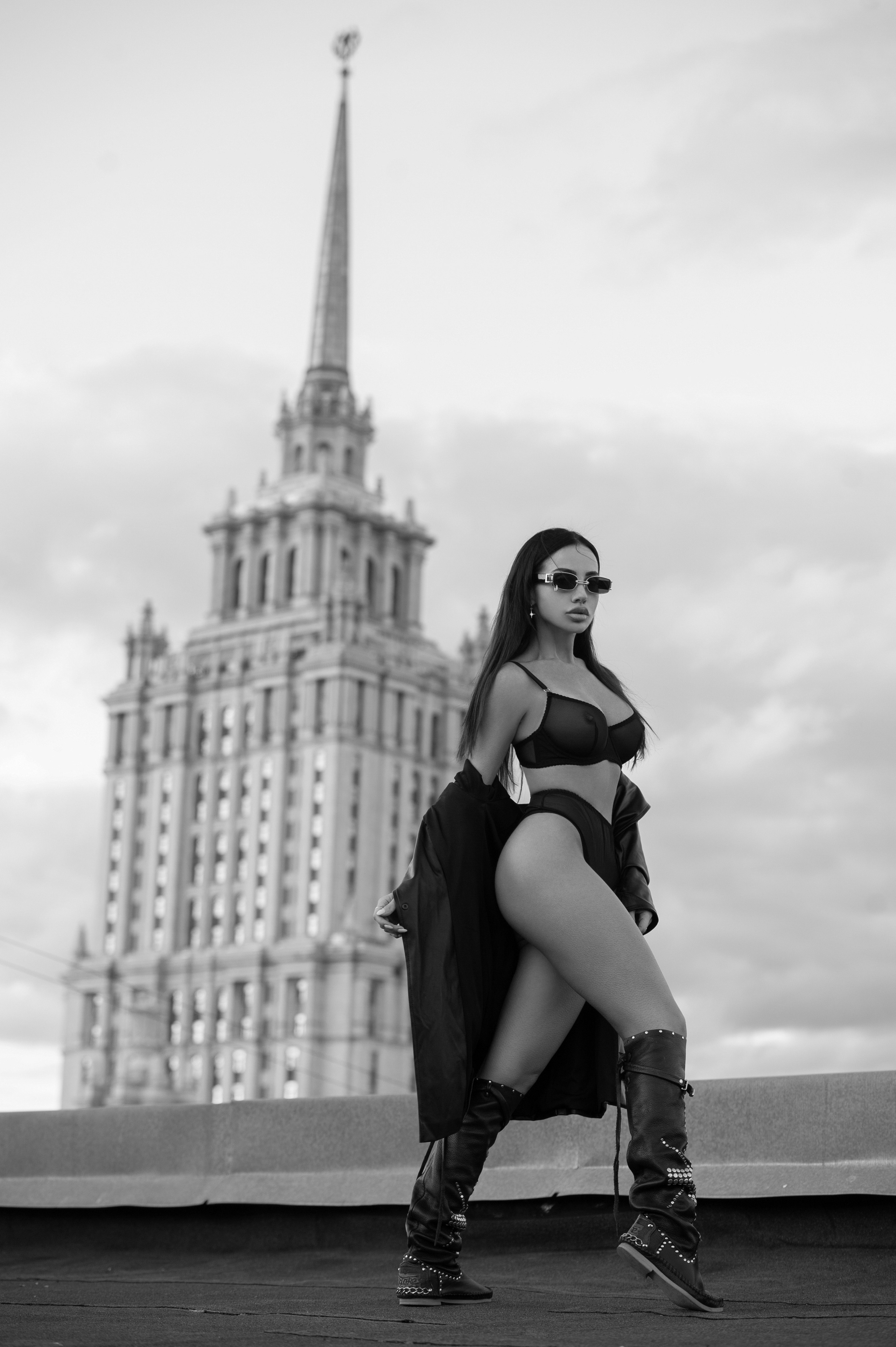 Фотосессия на крыше. Александр Mr.Brass — фотографирую женский портрет в Москве